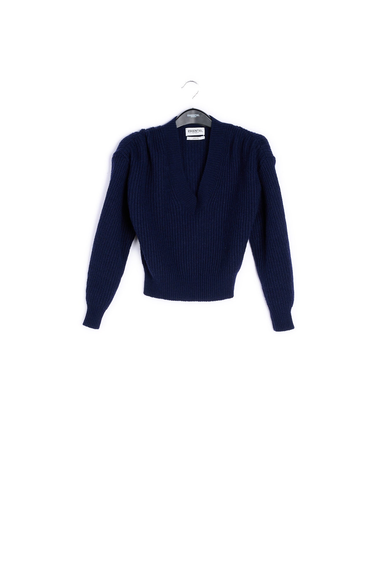 Blue sweater with padded shoulders RE—SSENTIEL | Essentiel second hand