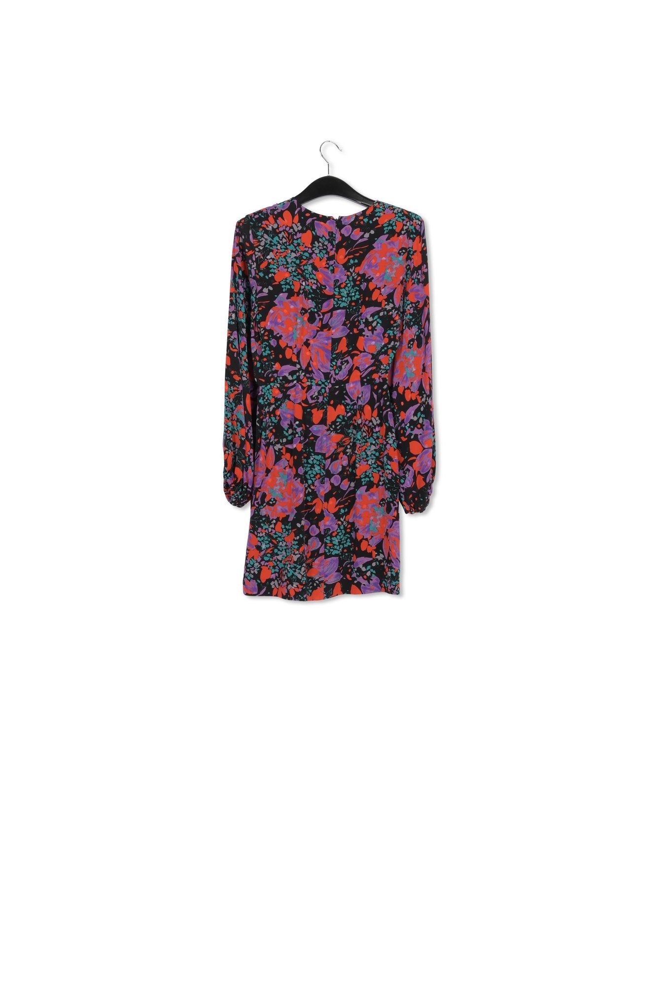 Black silk jacquard mini dress RE—SSENTIEL | Essentiel second hand