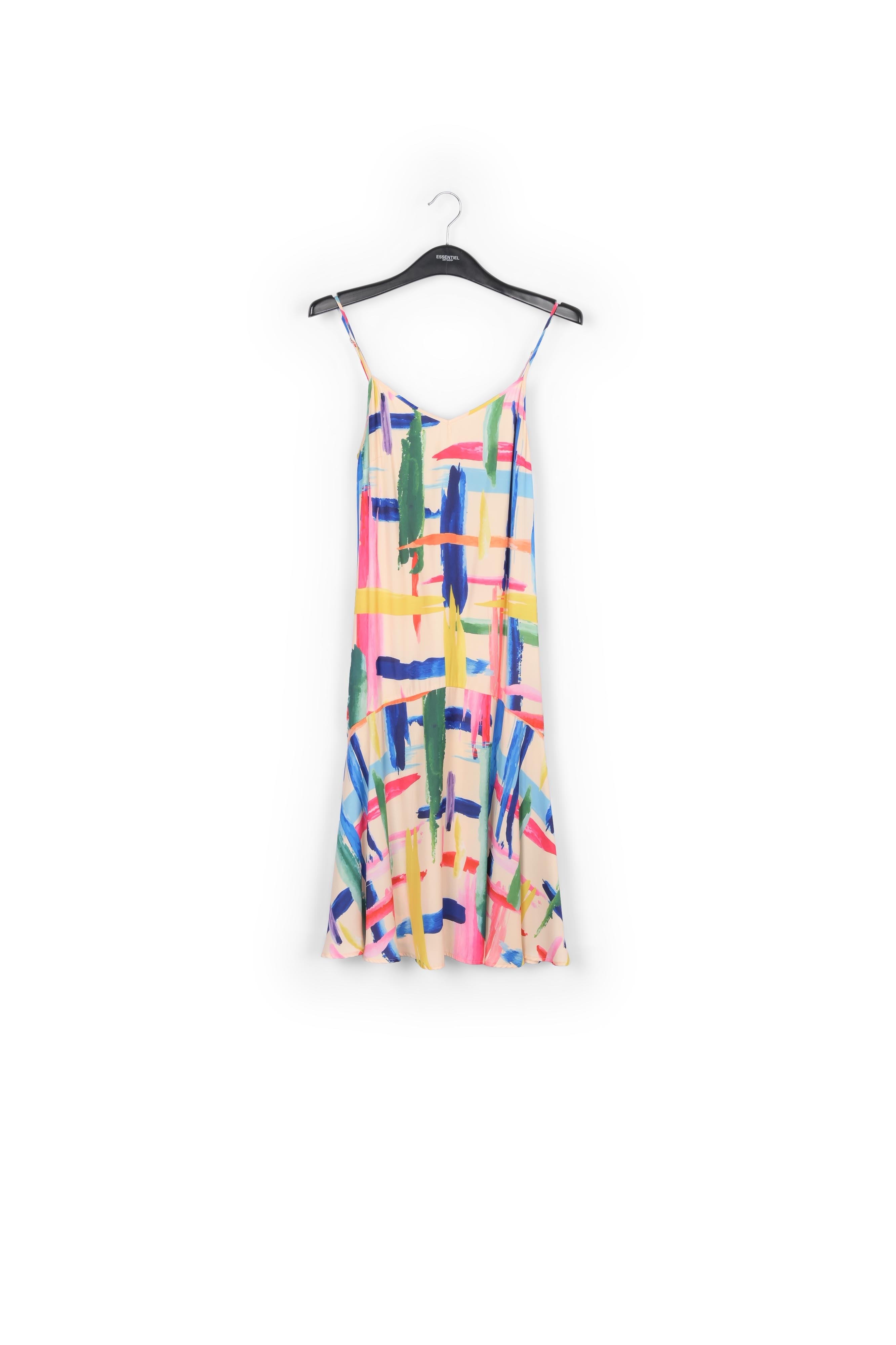 Robe midi à rayures graphiques multicolores RE—SSENTIEL | Essentiel second hand