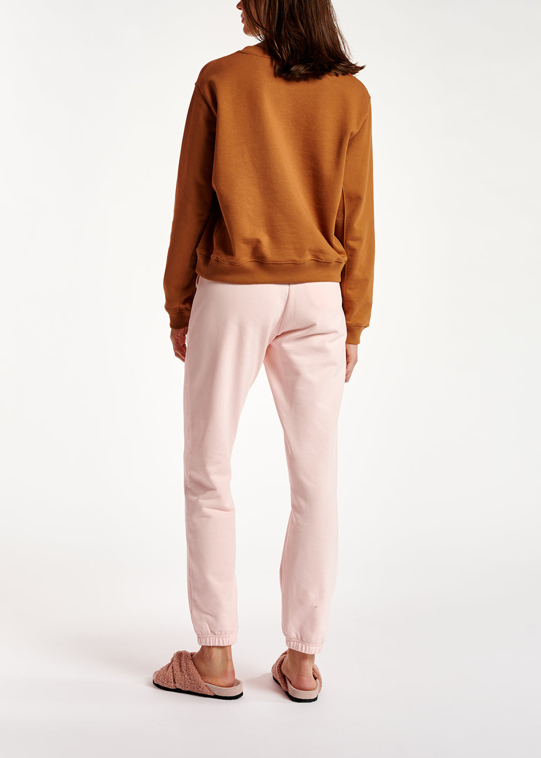Light pink organic cotton-jersey sweatpants RE—SSENTIEL | Essentiel second hand