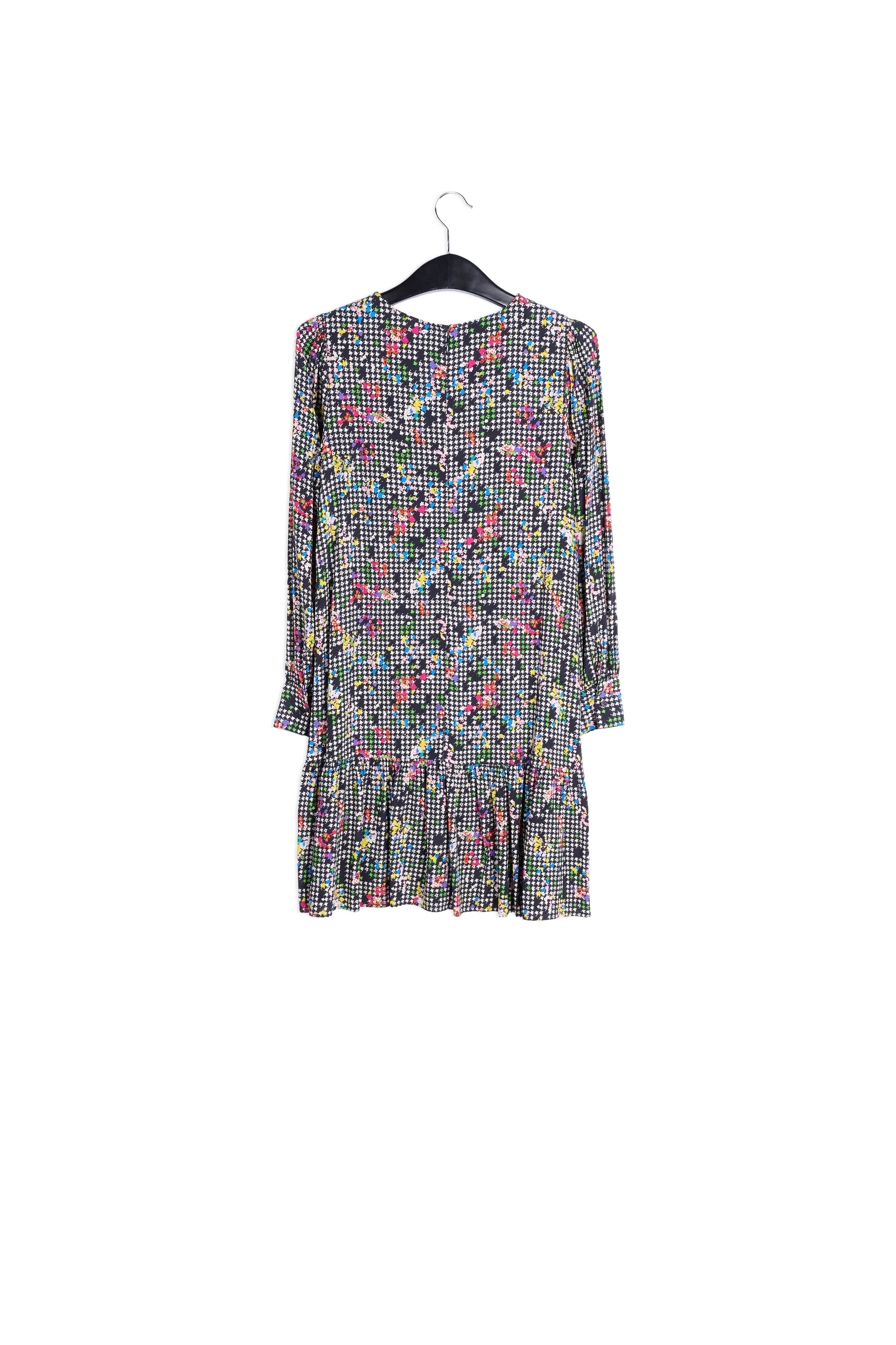 Black and white ruffled hem mini dress RE—SSENTIEL | Essentiel second hand