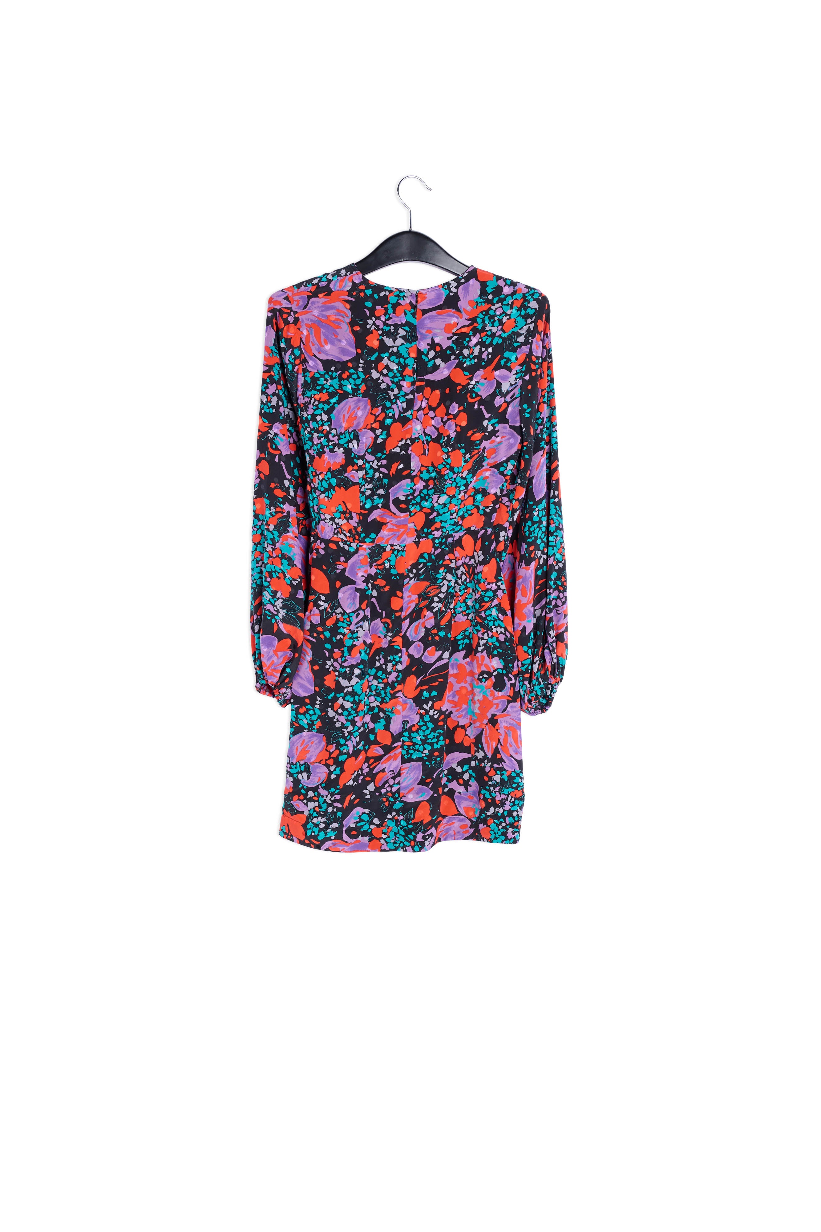 Zwarte mini-jurk van zijden jacquard RE—SSENTIEL | Essentiel second hand