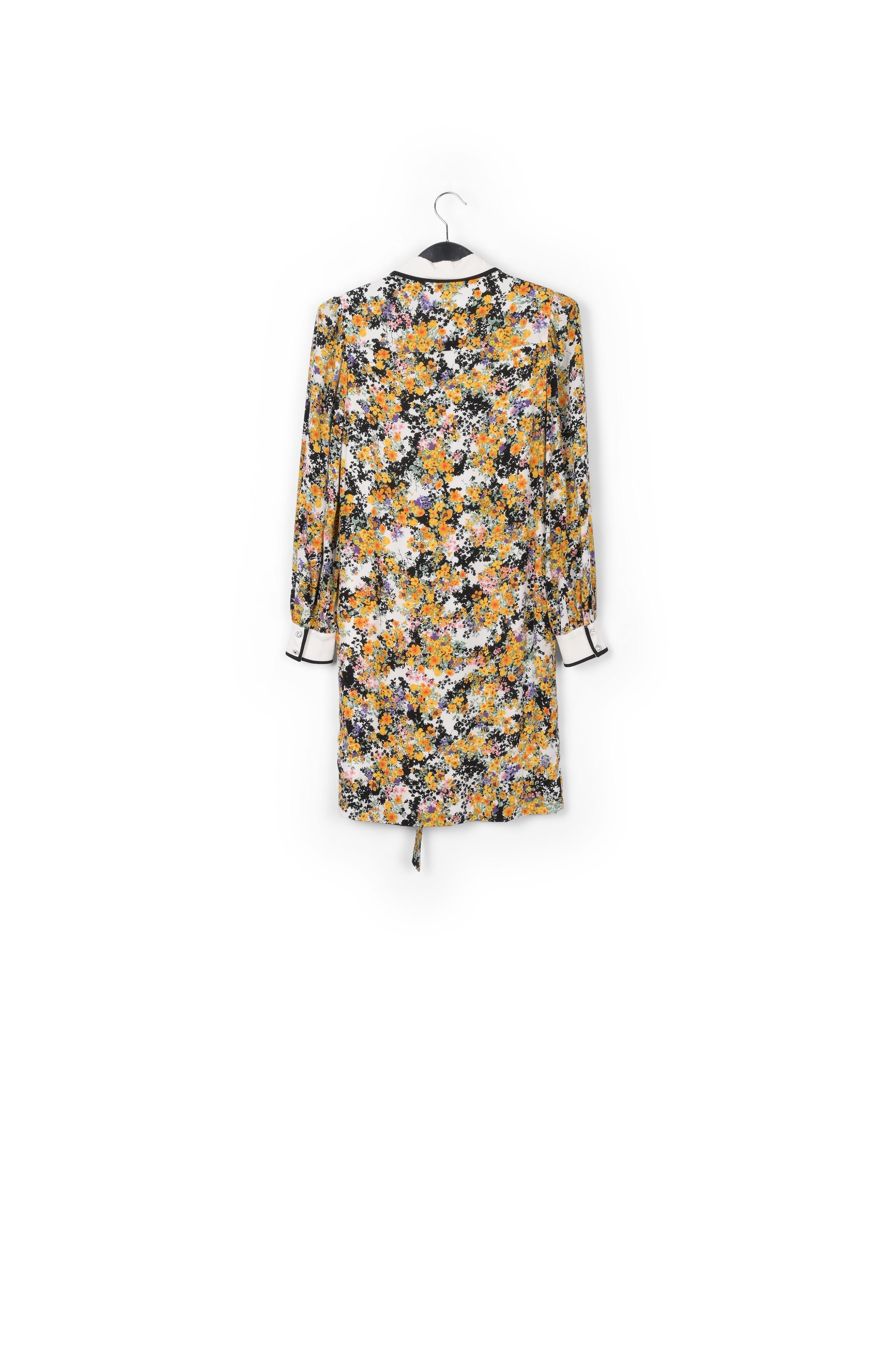 Mini robe chemise blanc cassé à fleurs RE—SSENTIEL | Essentiel second hand