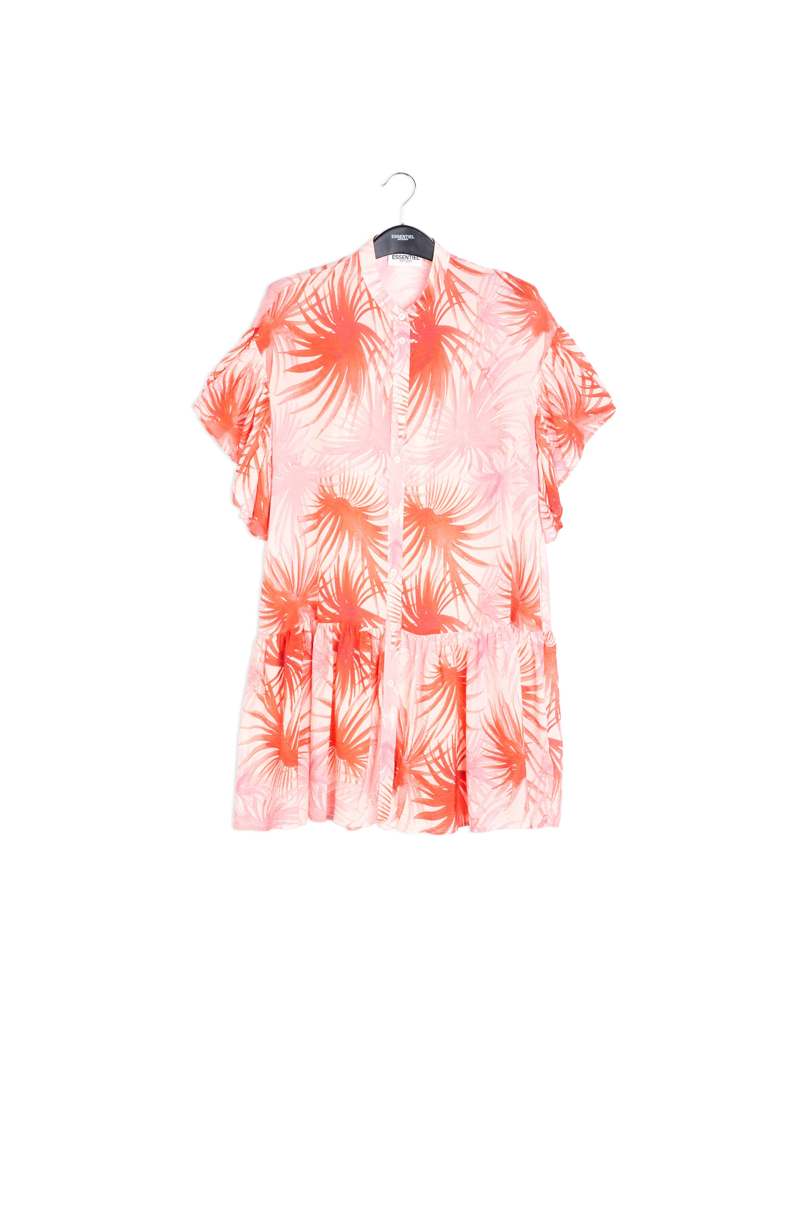 Mini robe orange à imprimé feuilles de palmier RE—SSENTIEL | Essentiel second hand