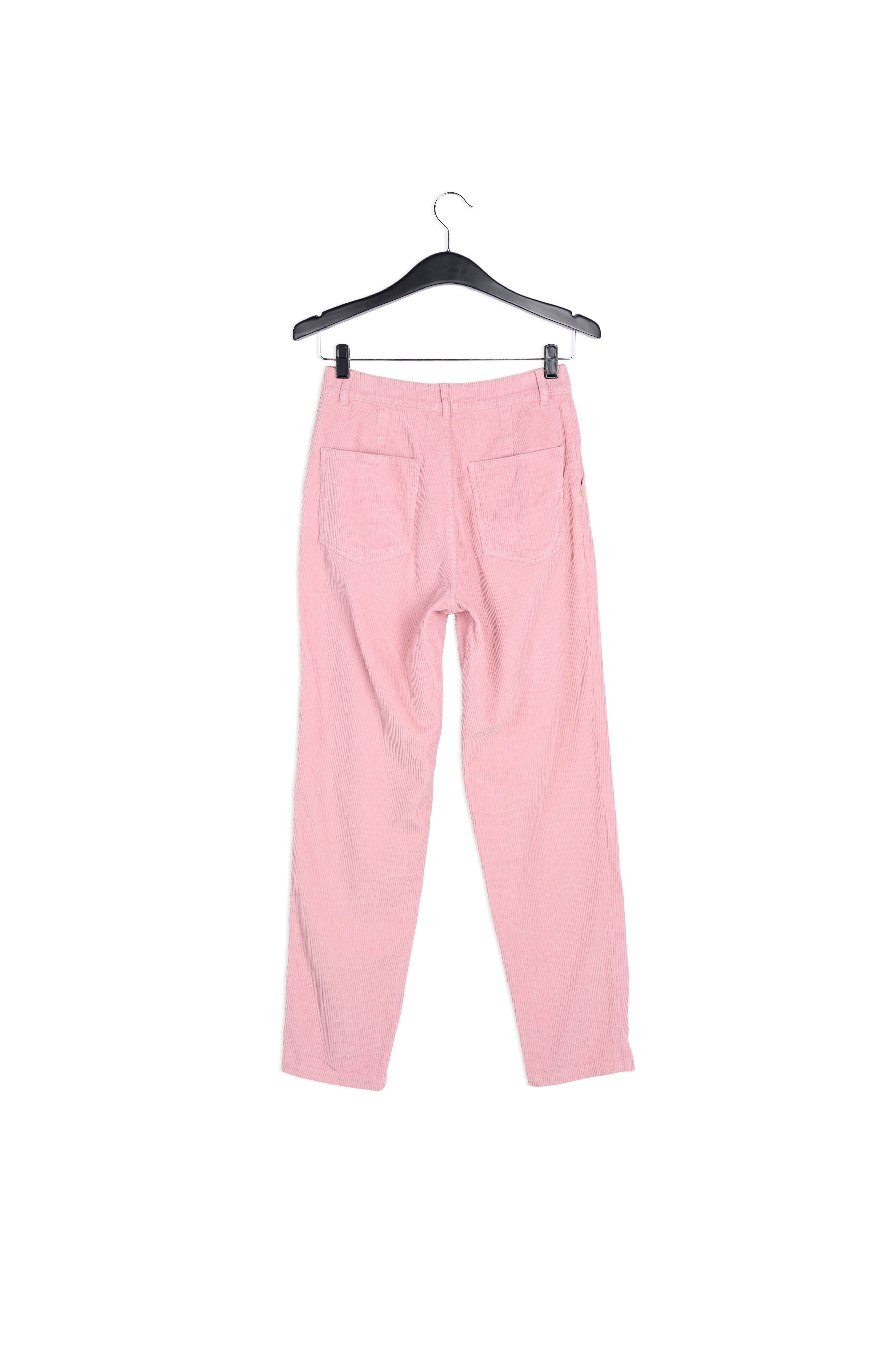 Pink cotton-corduroy pants RE—SSENTIEL | Essentiel second hand