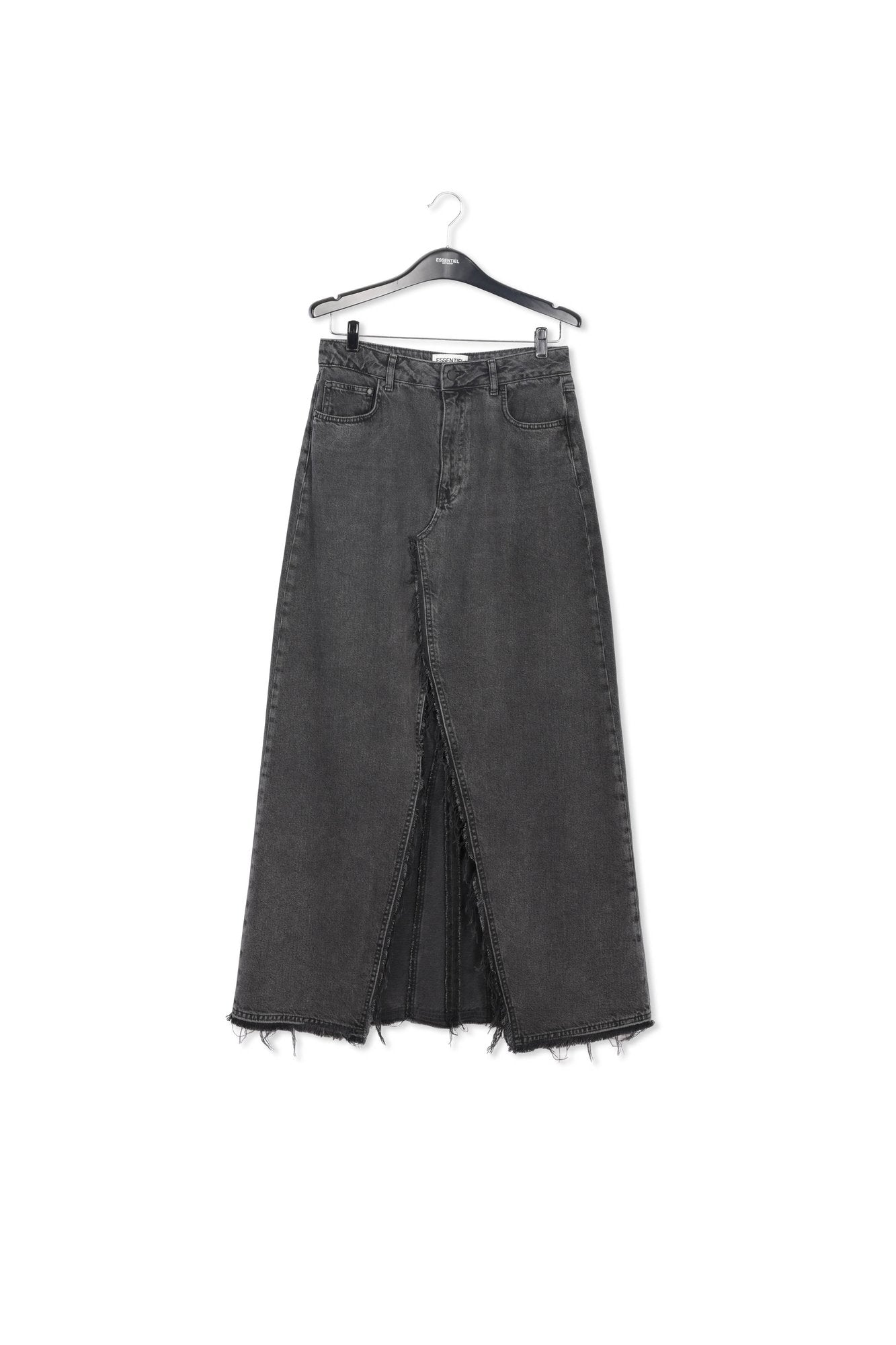 Black denim maxi skirt RE—SSENTIEL | Essentiel second hand