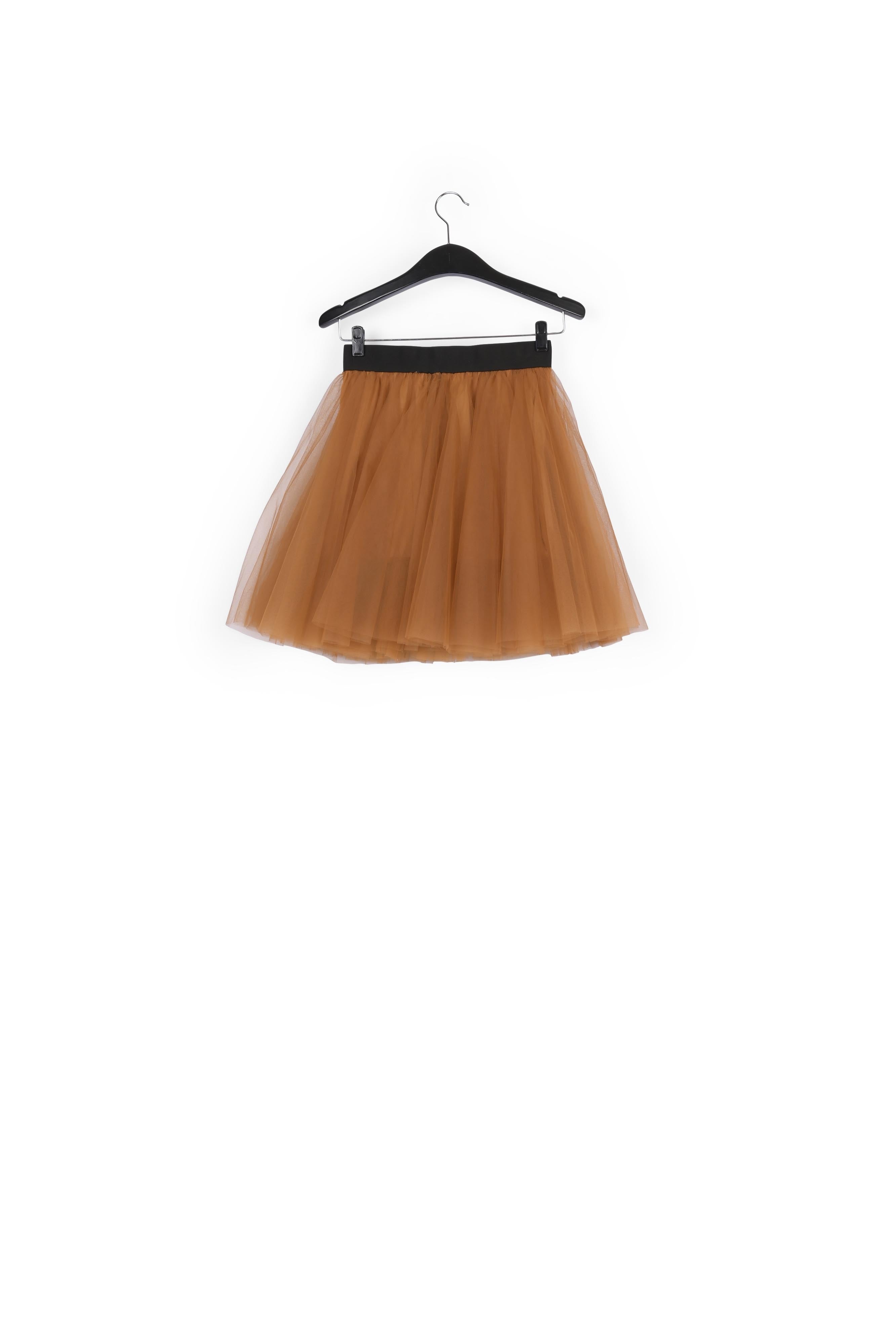 Mini jupe en tulle camel RE—SSENTIEL | Essentiel second hand