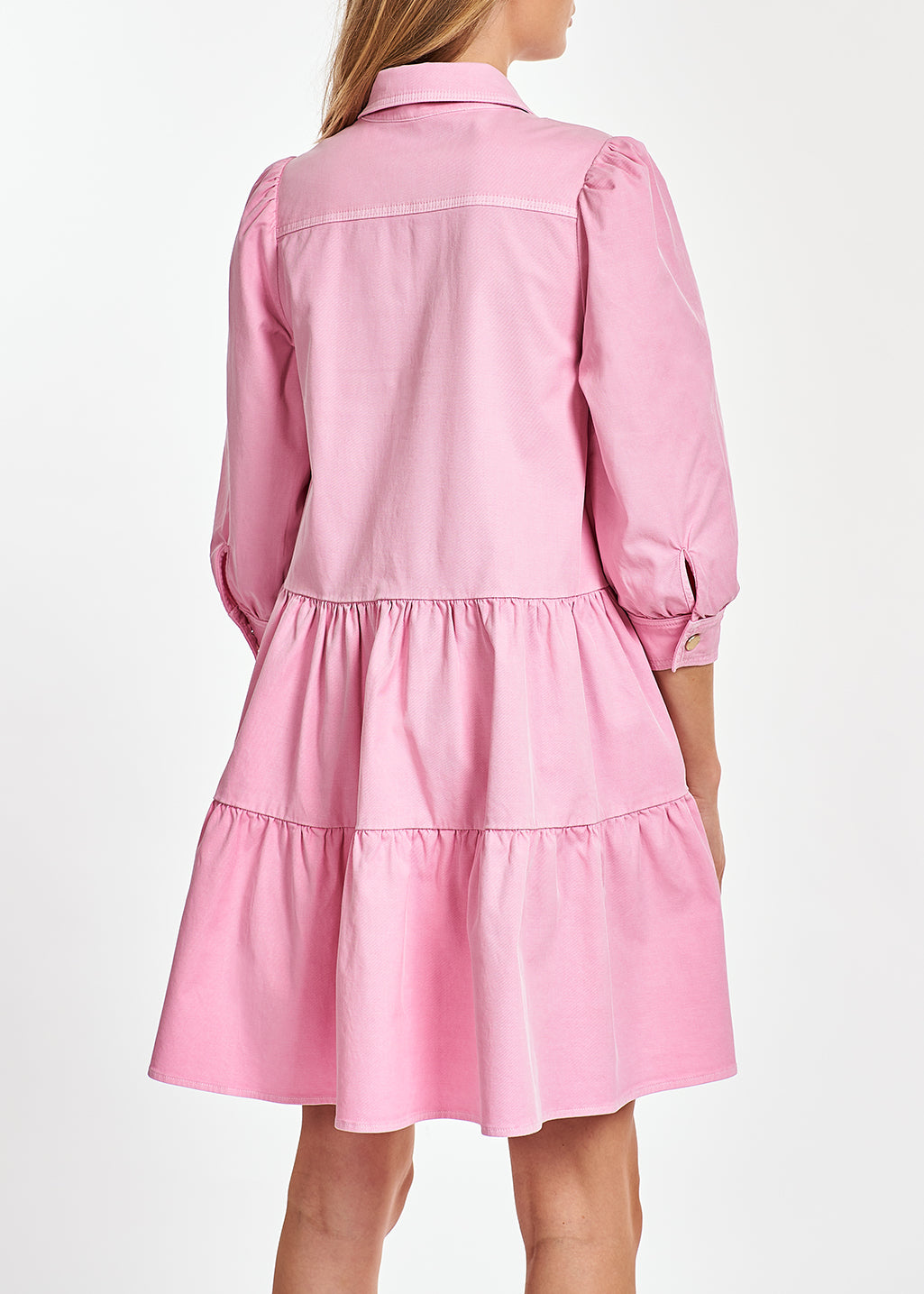 Pink denim A-line mini dress RE—SSENTIEL | Essentiel second hand