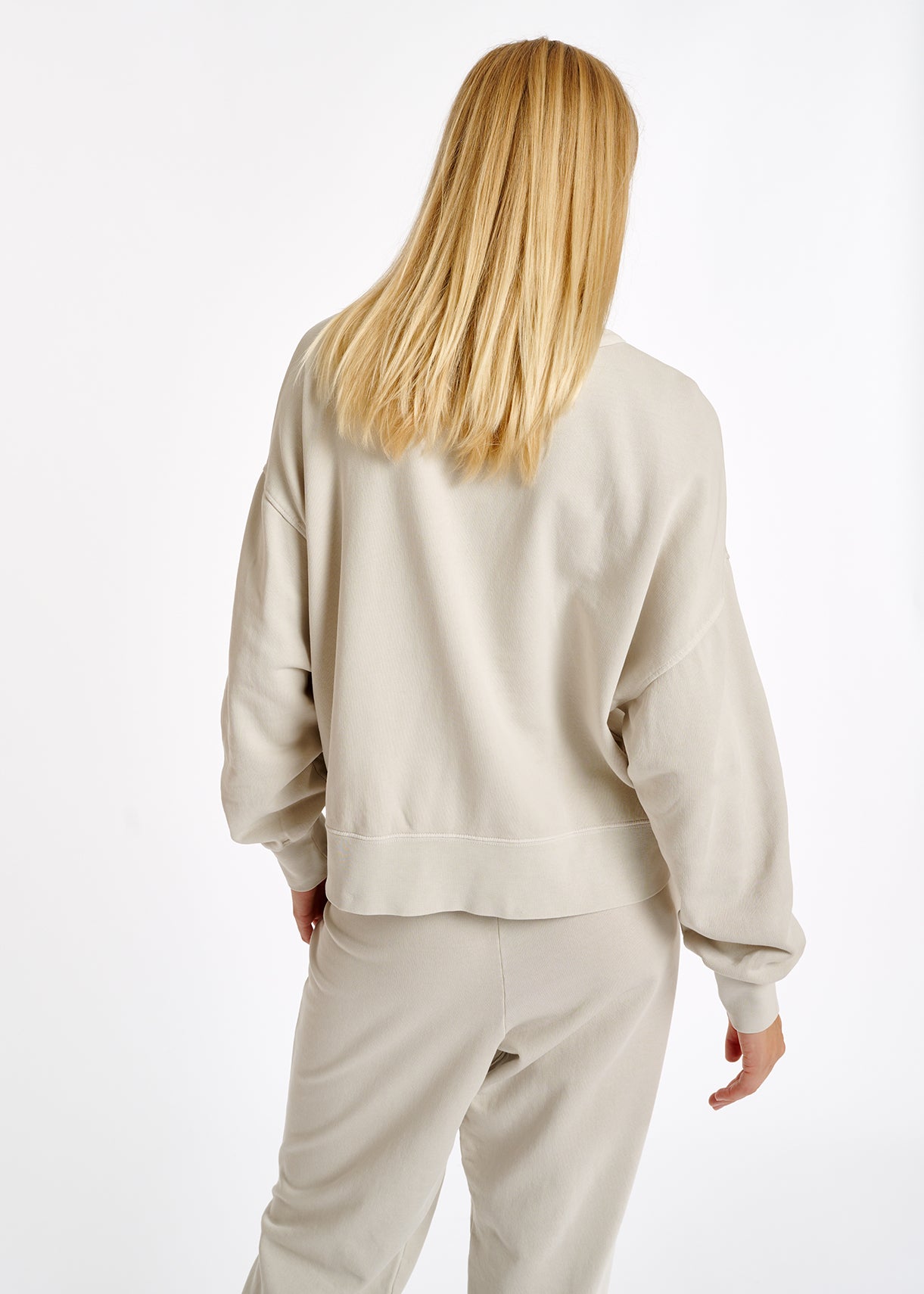 Off-white organic-cotton jersey sweatshirt RE—SSENTIEL | Essentiel second hand