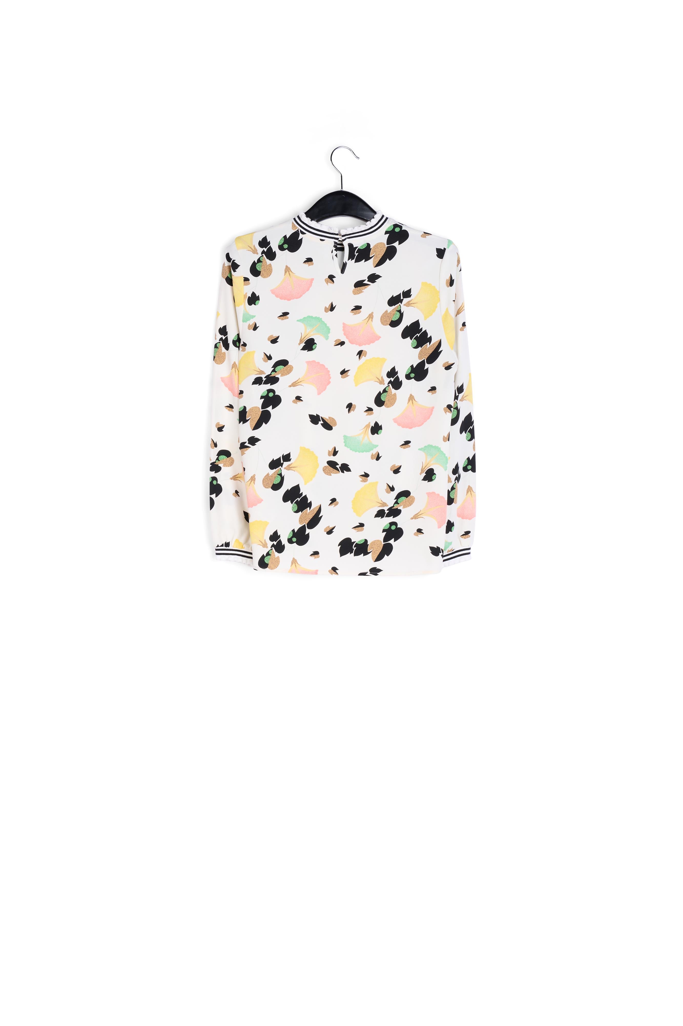 White shirt with multicolored floral print RE—SSENTIEL | Essentiel second hand