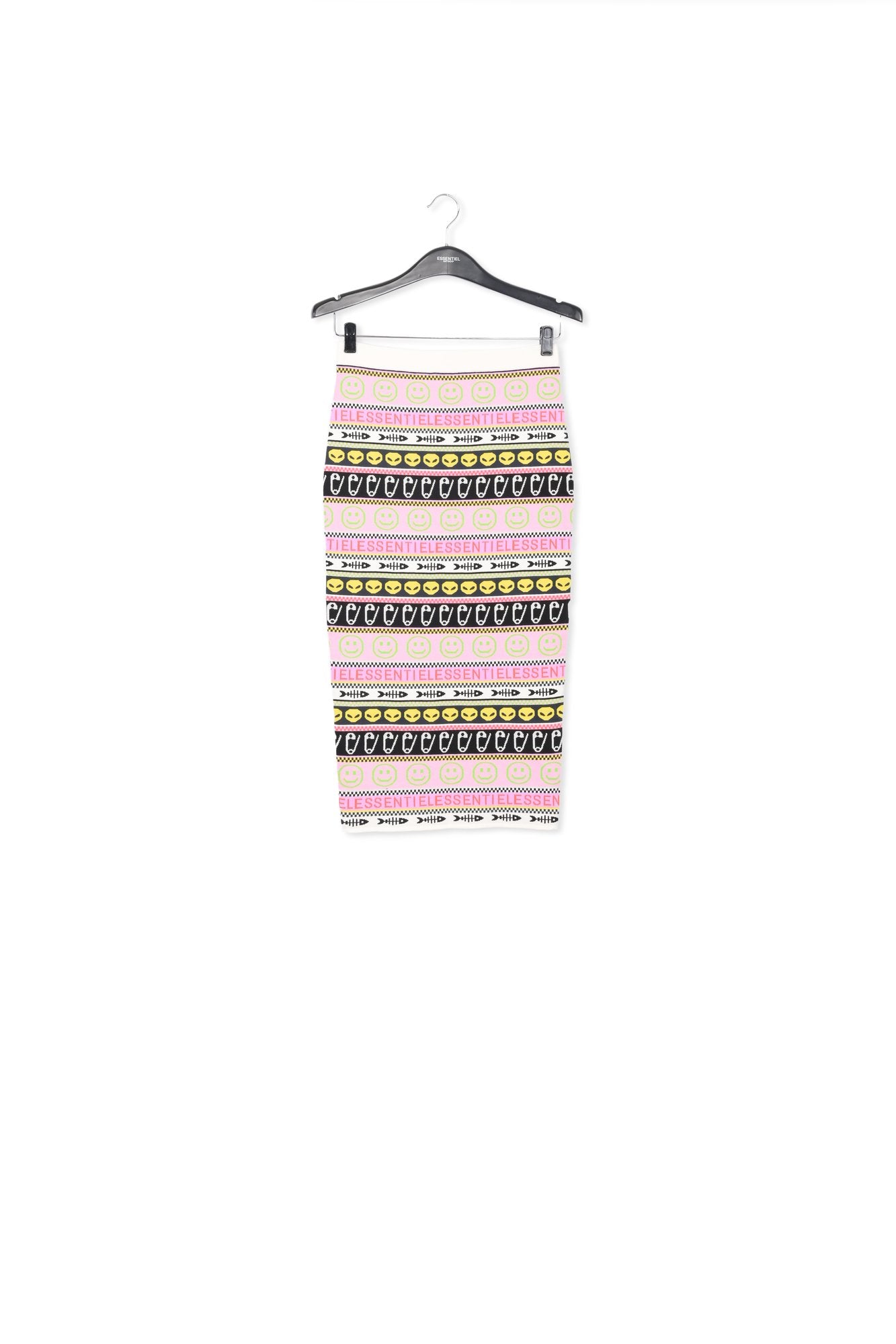 Multicolor jacquard-knitted midi skirt RE—SSENTIEL | Essentiel second hand