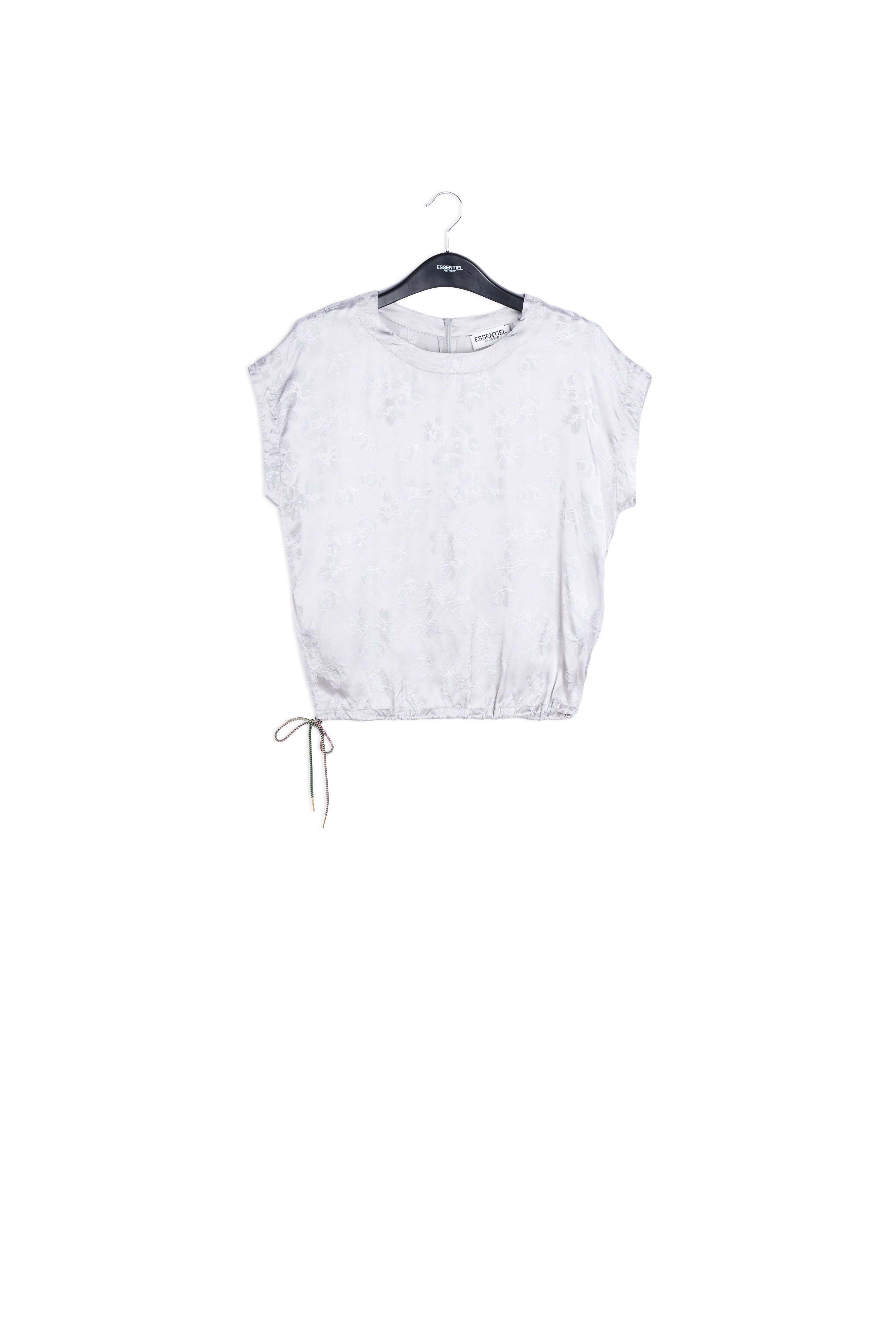 Top gris en jacquard fleuri RE—SSENTIEL | Essentiel second hand