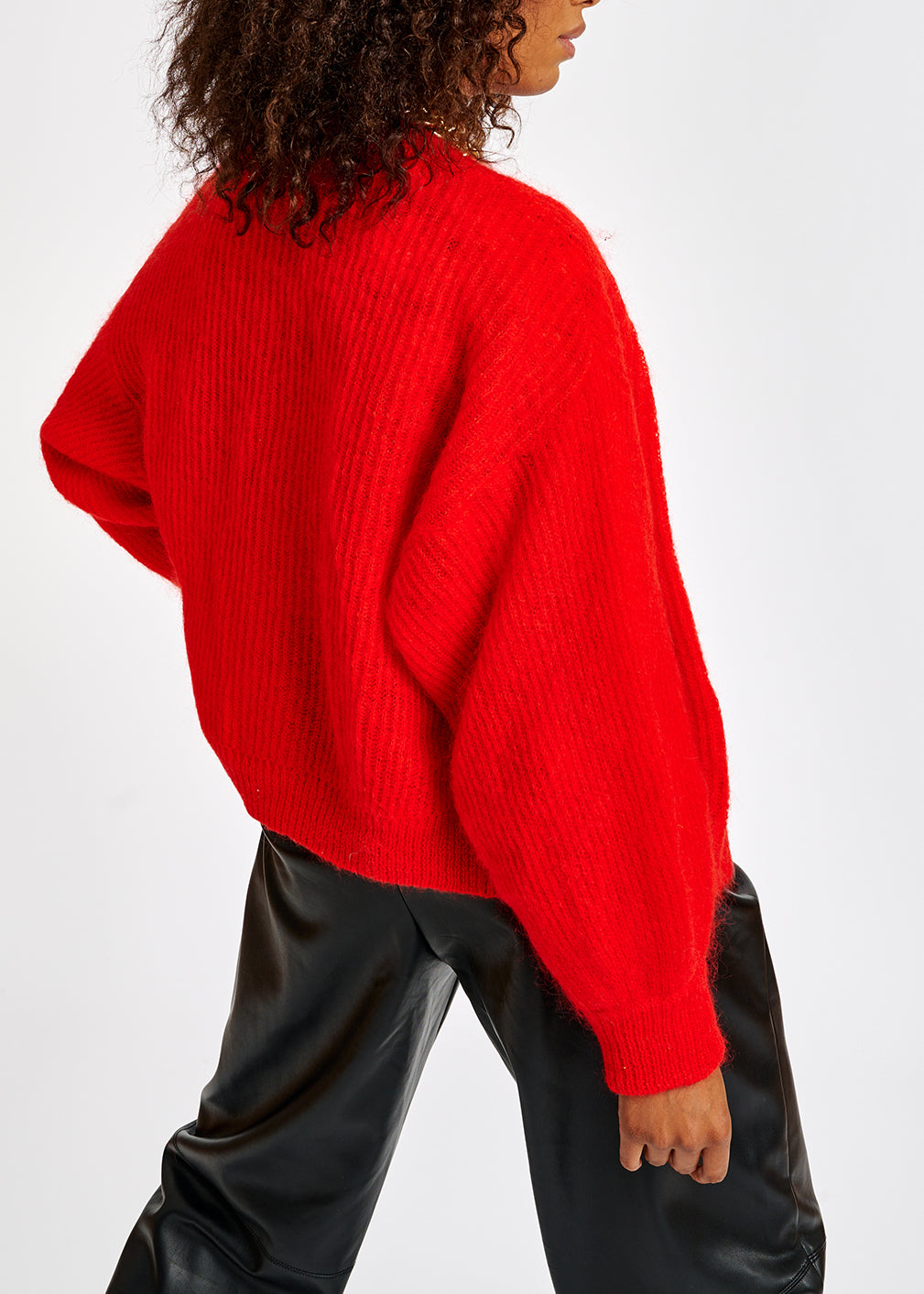 Orange mohair and wool blend cardigan RE—SSENTIEL | Essentiel second hand