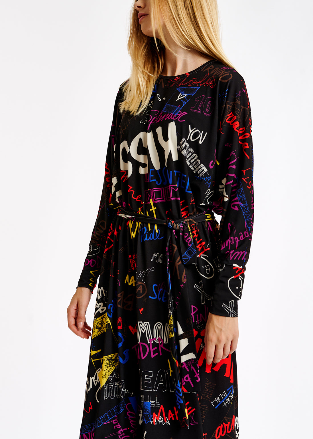 Text print midi-length dress RE—SSENTIEL | Essentiel second hand