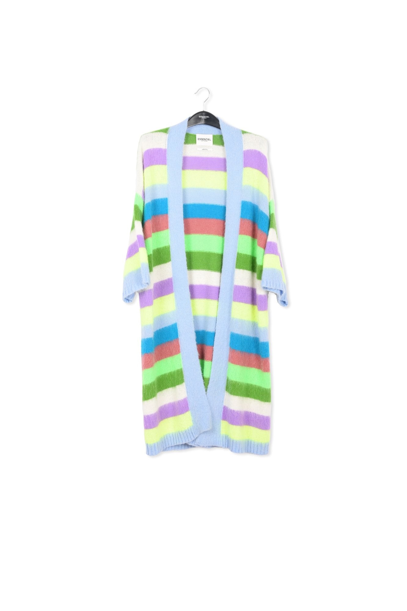 Cardigan mi-long à  rayures multicolores RE—SSENTIEL | Essentiel second hand