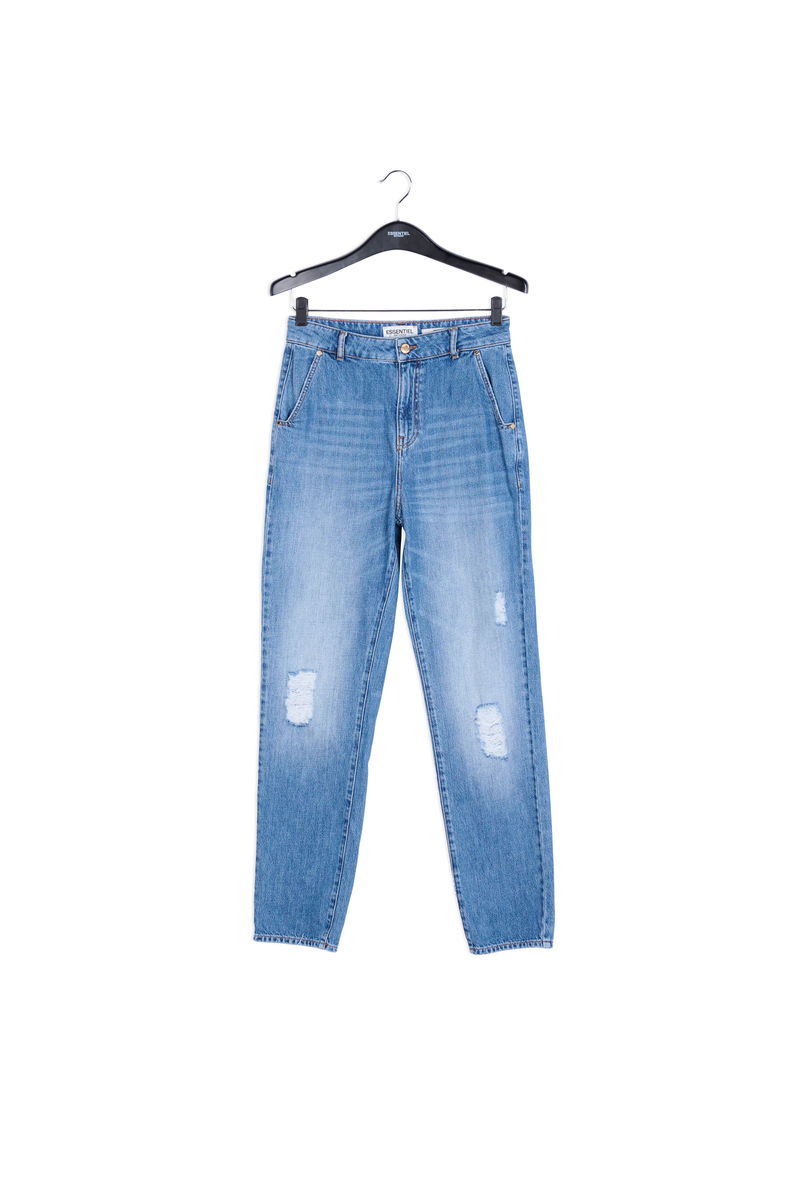 Loose-fit distressed blue jeans RE—SSENTIEL | Essentiel second hand