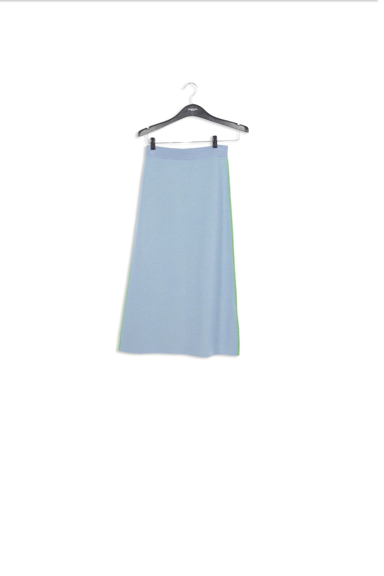 Blue knitted skirt with green piping RE—SSENTIEL | Essentiel second hand