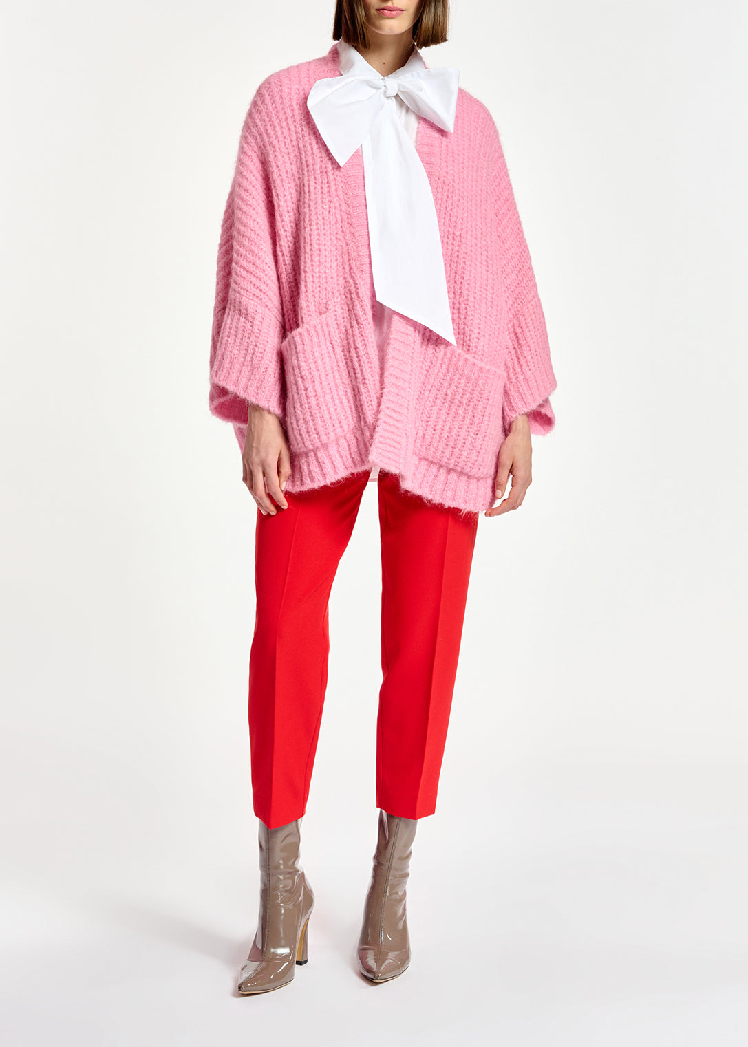 Pink boxy cut cardigan RE—SSENTIEL | Essentiel second hand