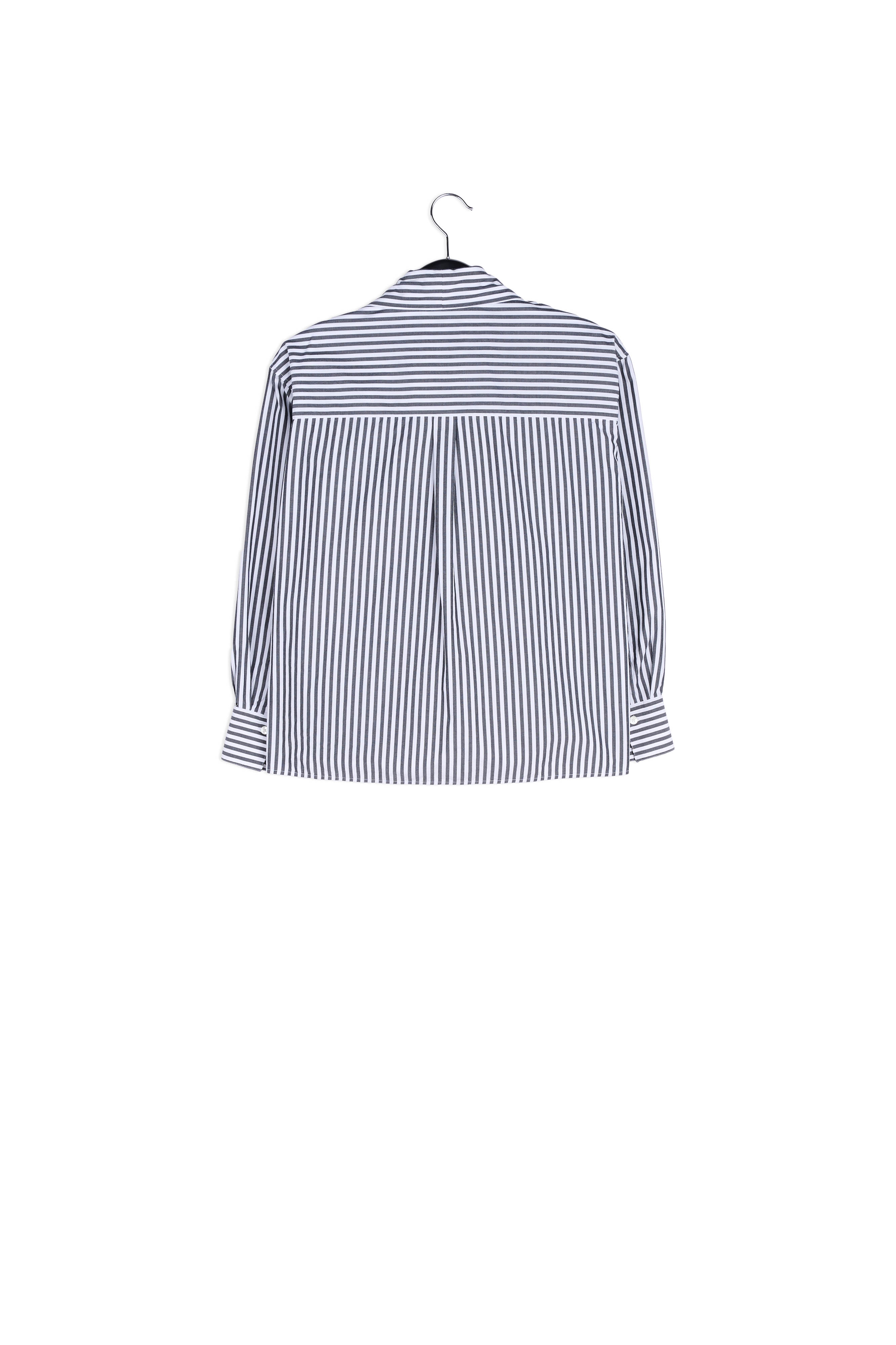 Zwarte blouse met strikkraag RE—SSENTIEL | Essentiel second hand