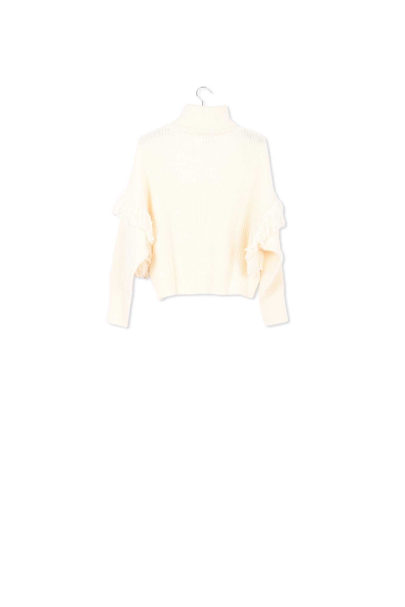 Pull en tricot écru à  franges RE—SSENTIEL | Essentiel second hand