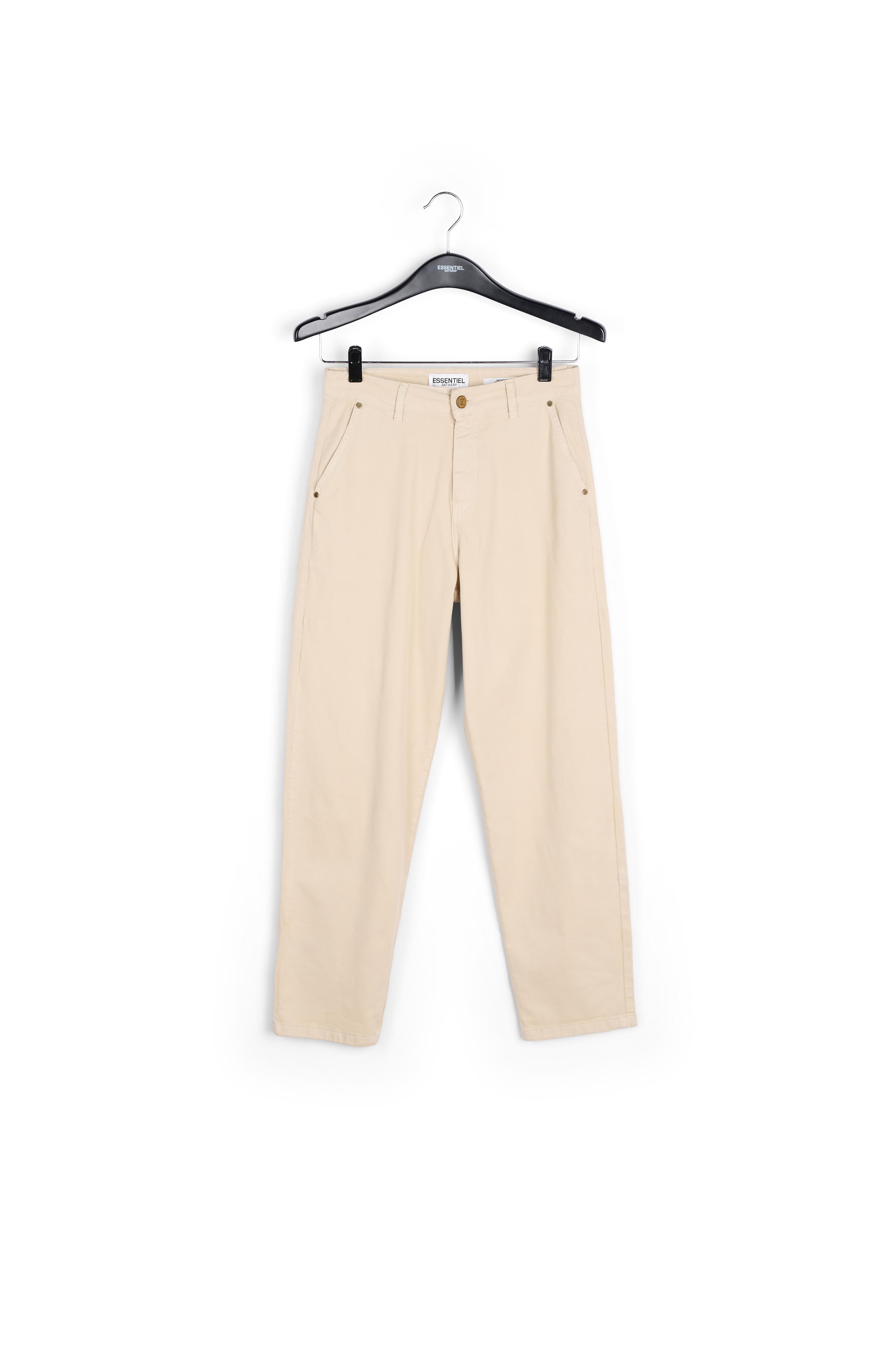 Pantalon taille haute beige RE—SSENTIEL | Essentiel second hand