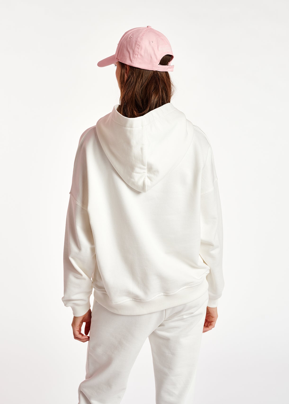 Off-white organic cotton-jersey hoodie RE—SSENTIEL | Essentiel second hand