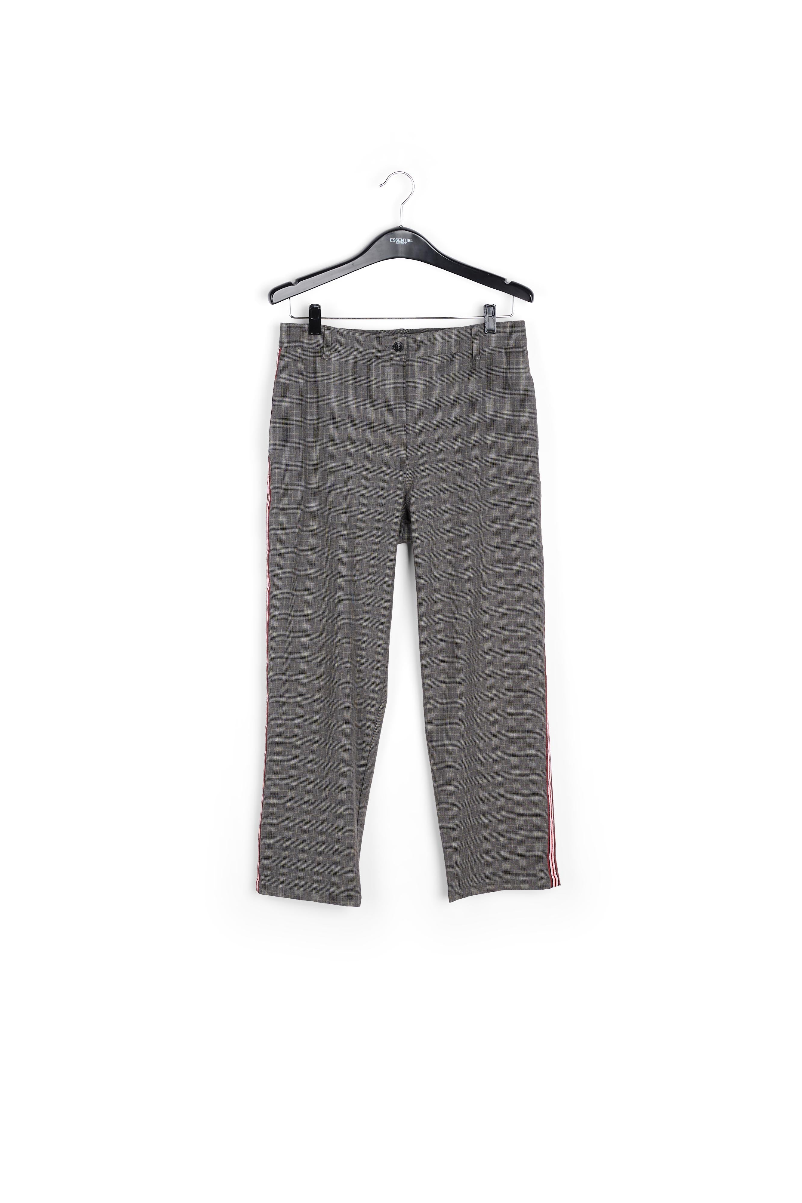 Pantalon gris foncé à carreaux RE—SSENTIEL | Essentiel second hand