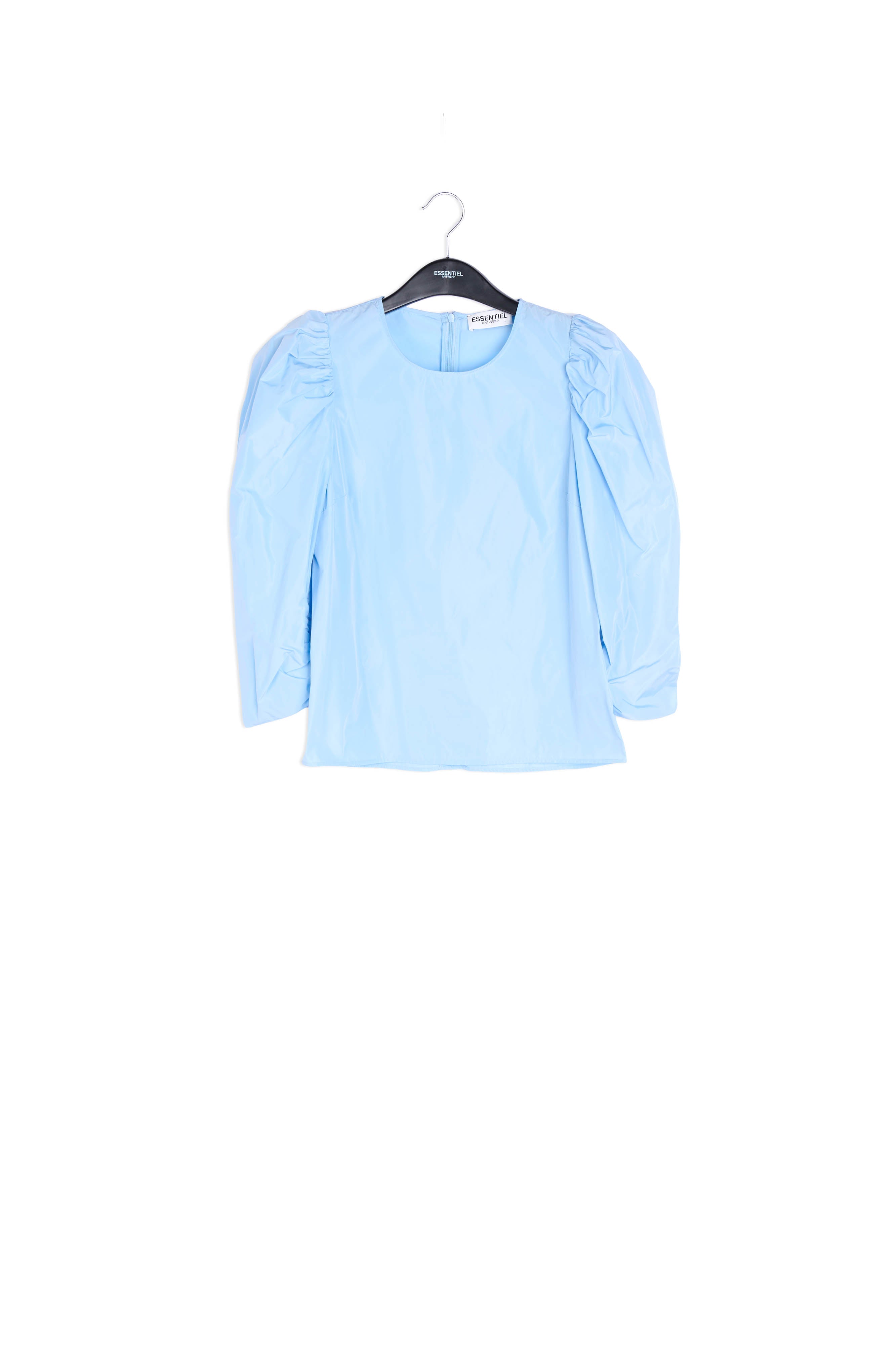Sky blue puffed sleeves top RE—SSENTIEL | Essentiel second hand