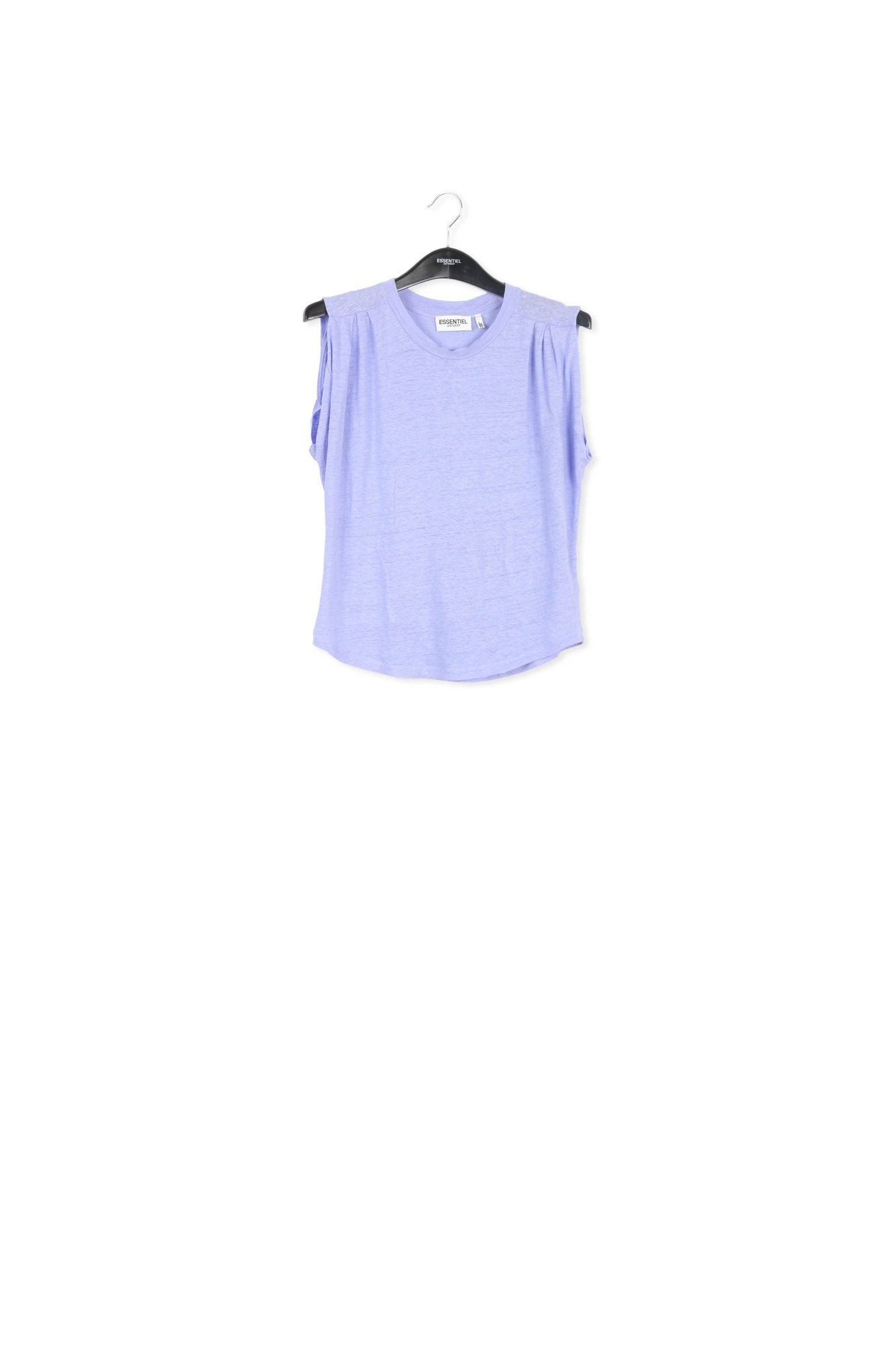 Blue linen sleeveless T-shirt RE—SSENTIEL | Essentiel second hand