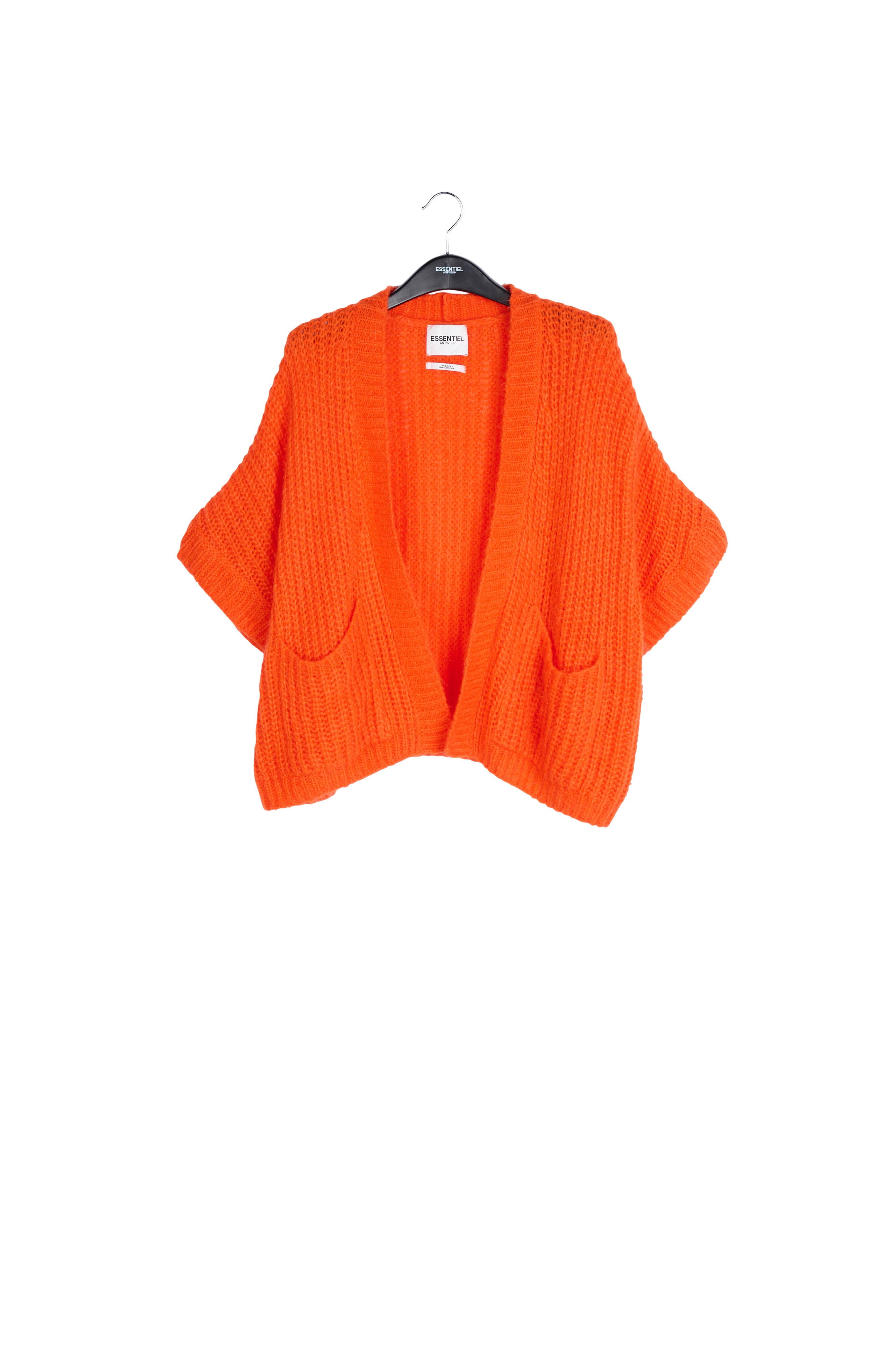 Orange mohair-blend cardigan RE—SSENTIEL | Essentiel second hand