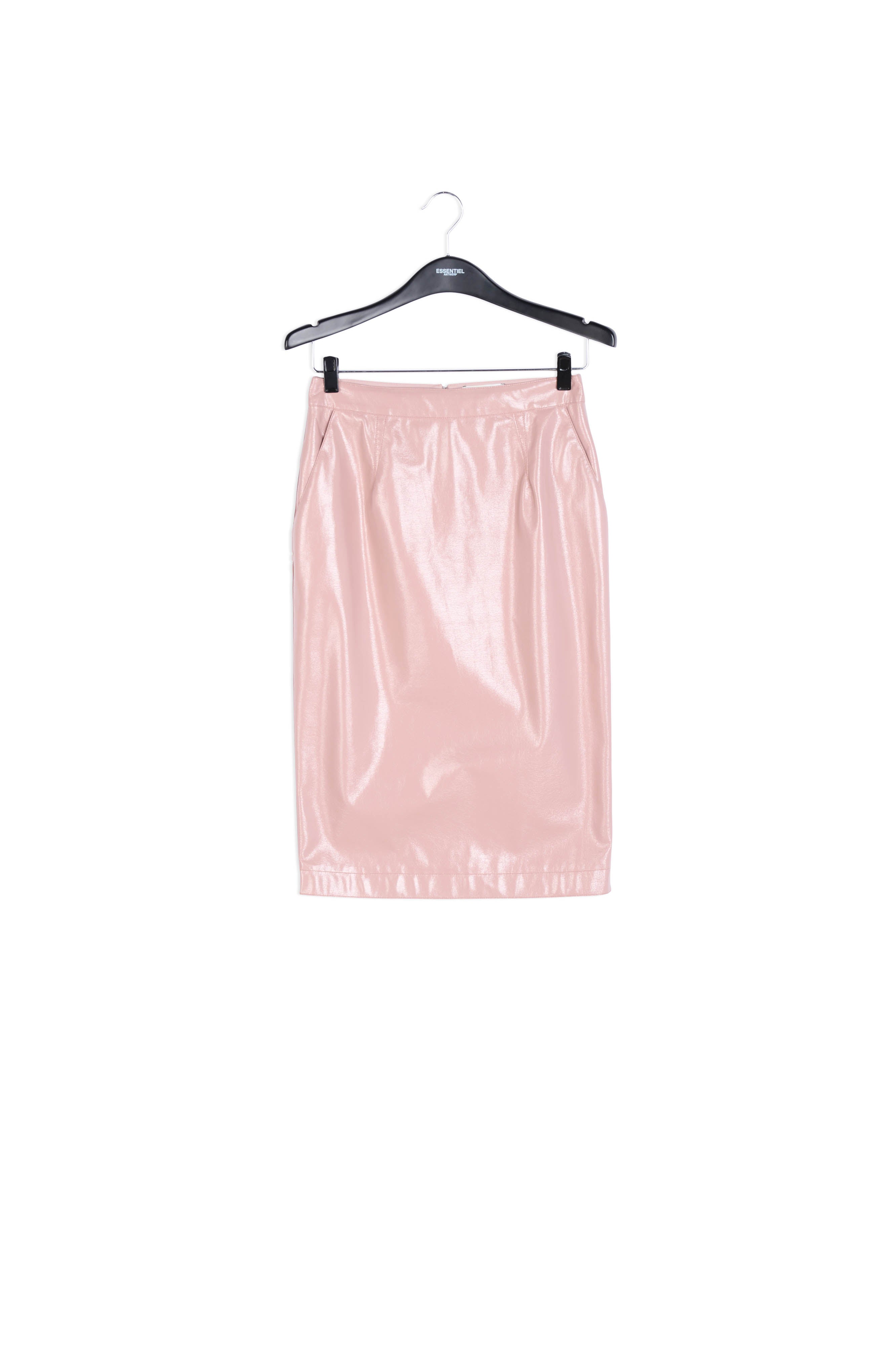 Pink leather-look pencil skirt RE—SSENTIEL | Essentiel second hand