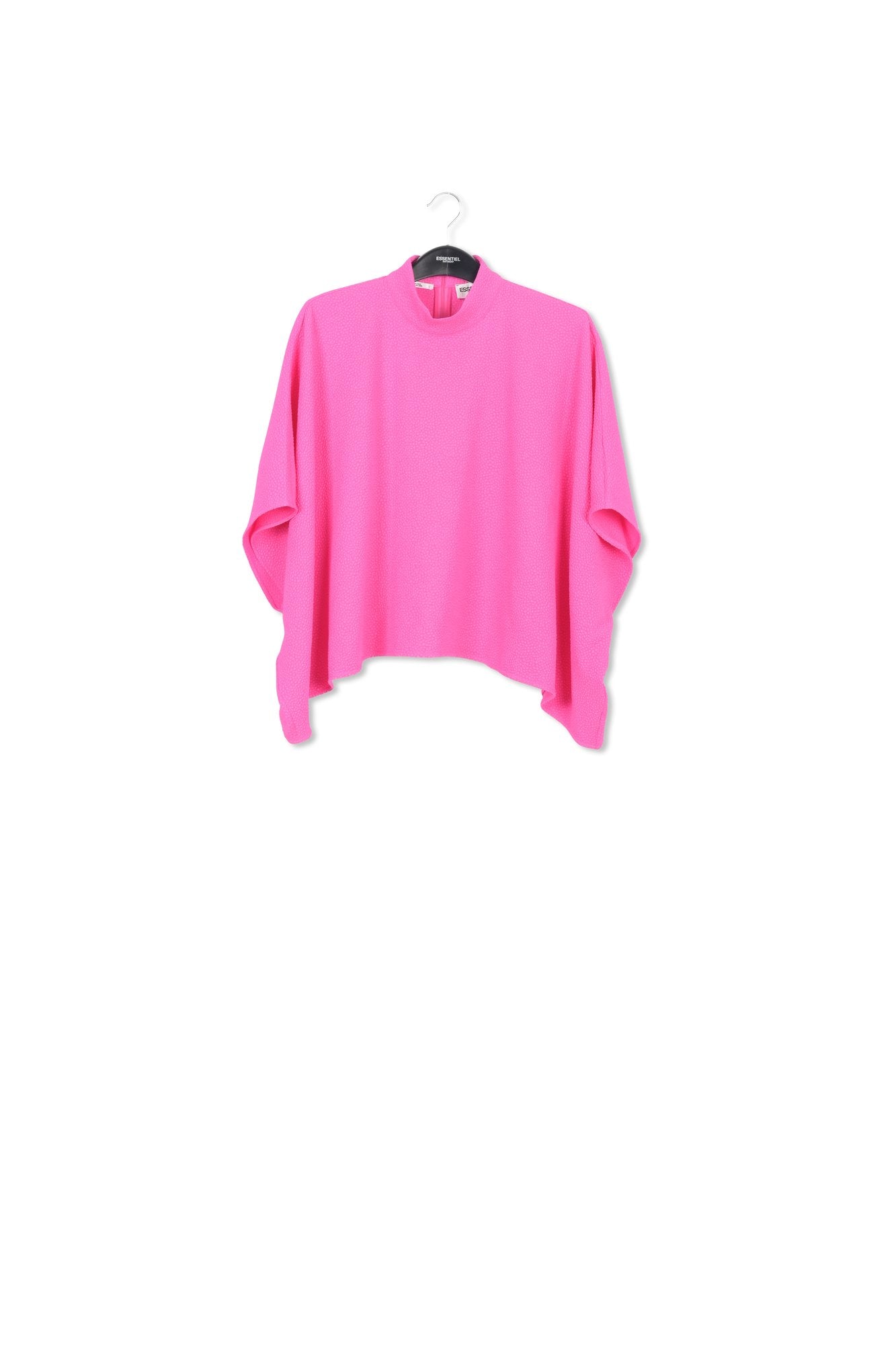 Fuchsia oversized top met opstaande kraag RE—SSENTIEL | Essentiel second hand