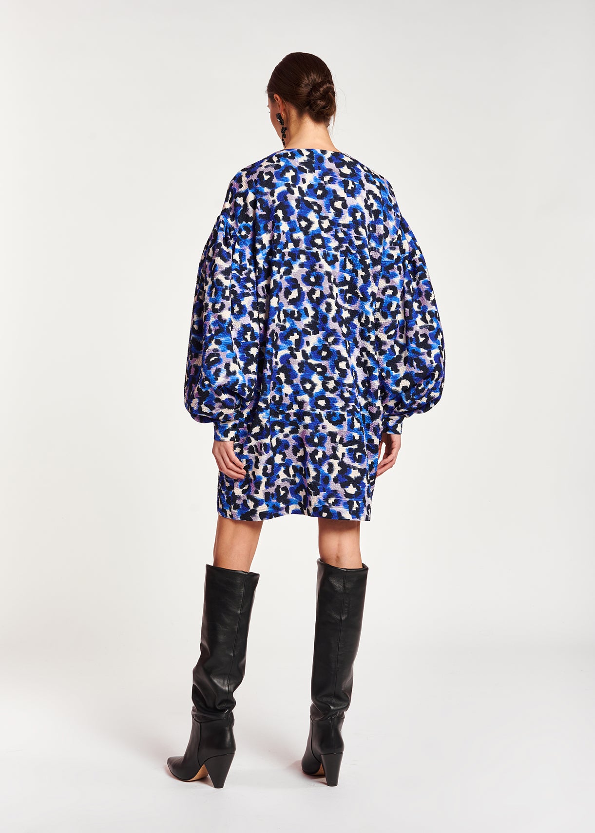 Mini robe léopard bleu et lilas RE—SSENTIEL | Essentiel second hand