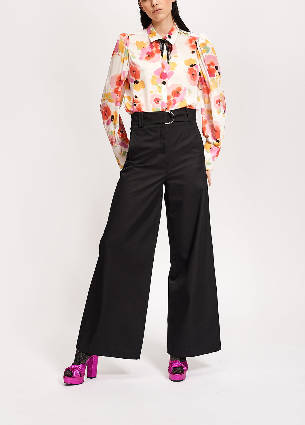 Off-white floral-print shirt RE—SSENTIEL | Essentiel second hand