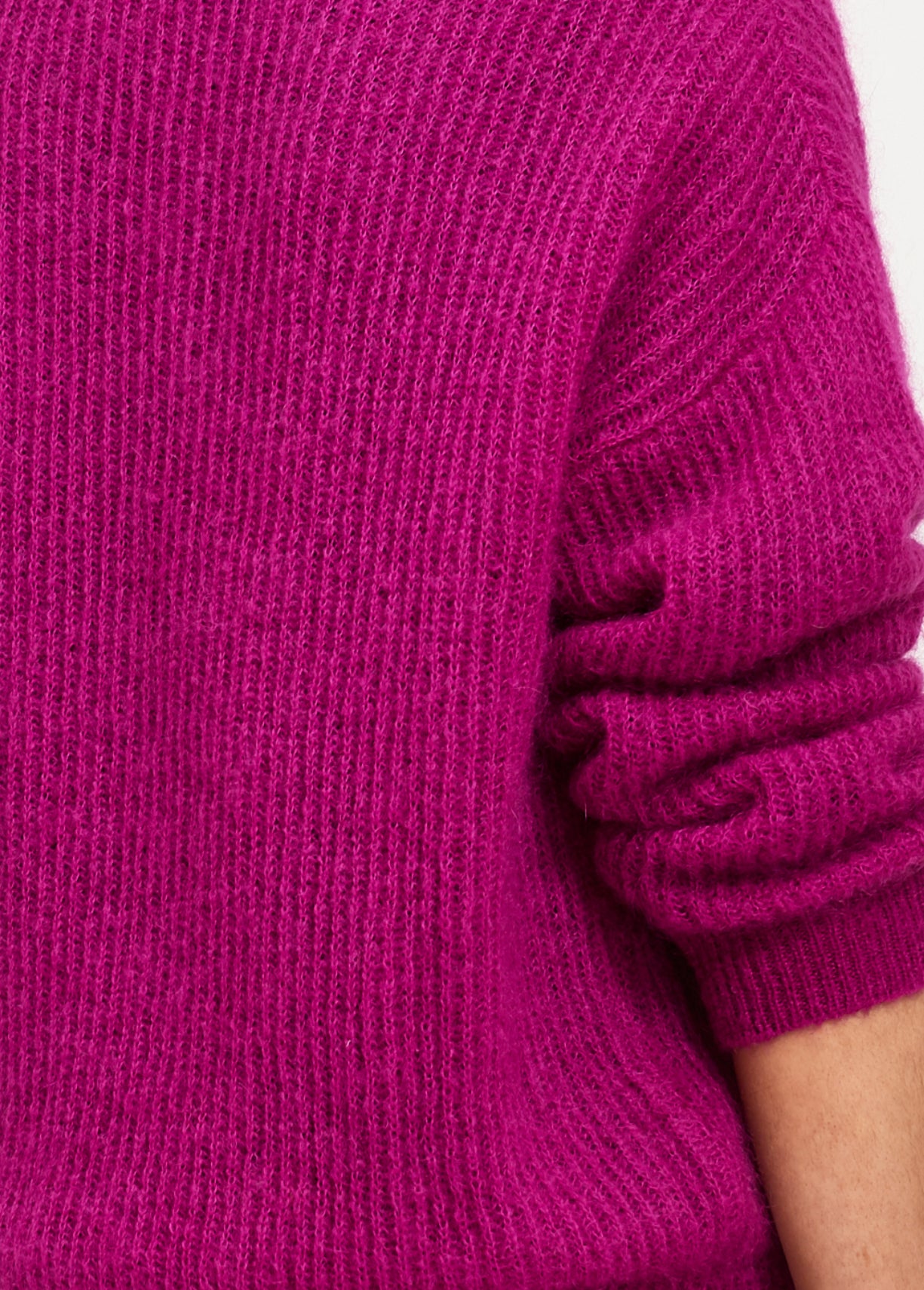 Purple mohair blend v-neck sweater RE—SSENTIEL | Essentiel second hand