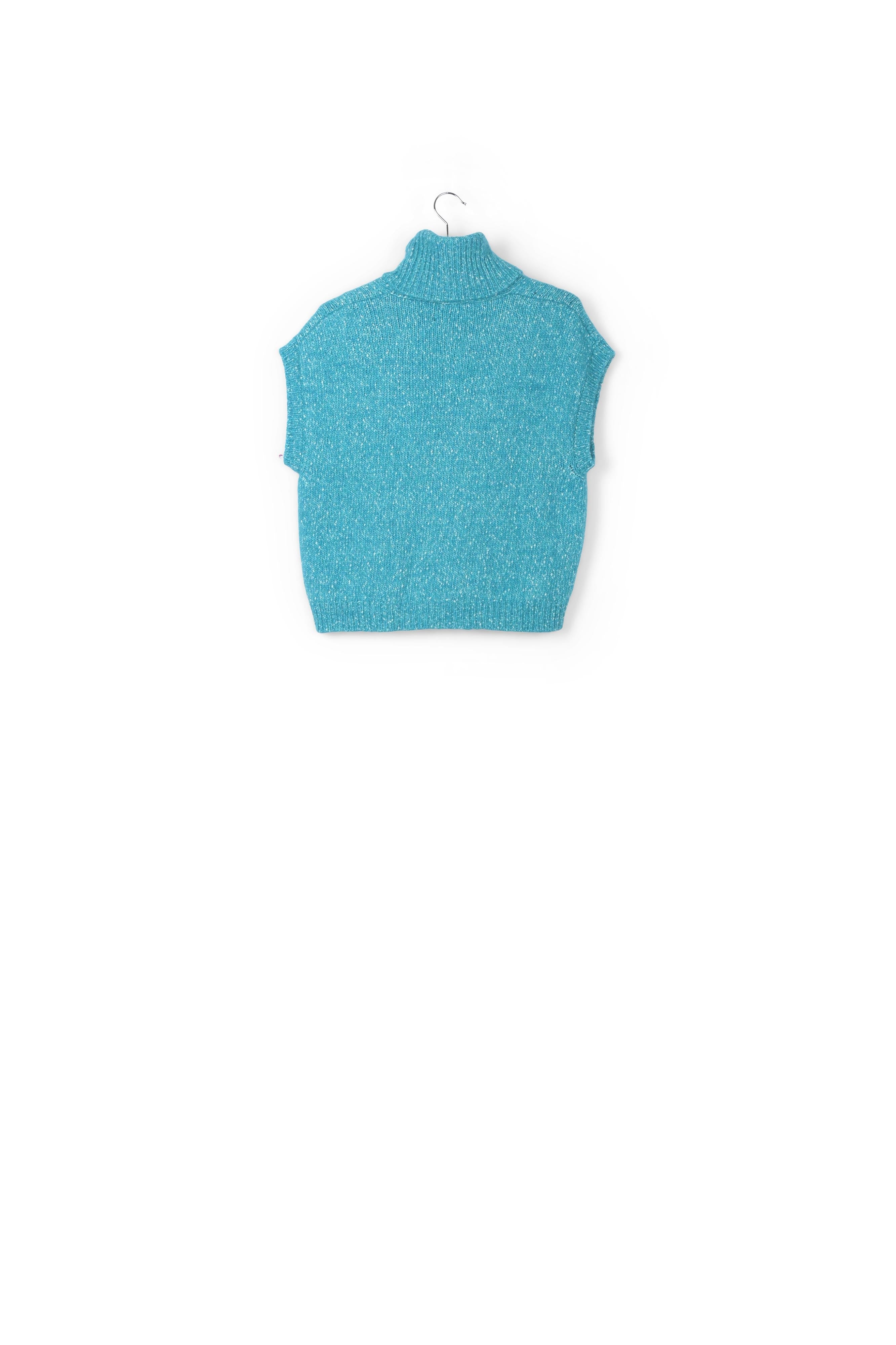Pull sans manches bleu mêlé avec col amovible RE—SSENTIEL | Essentiel second hand
