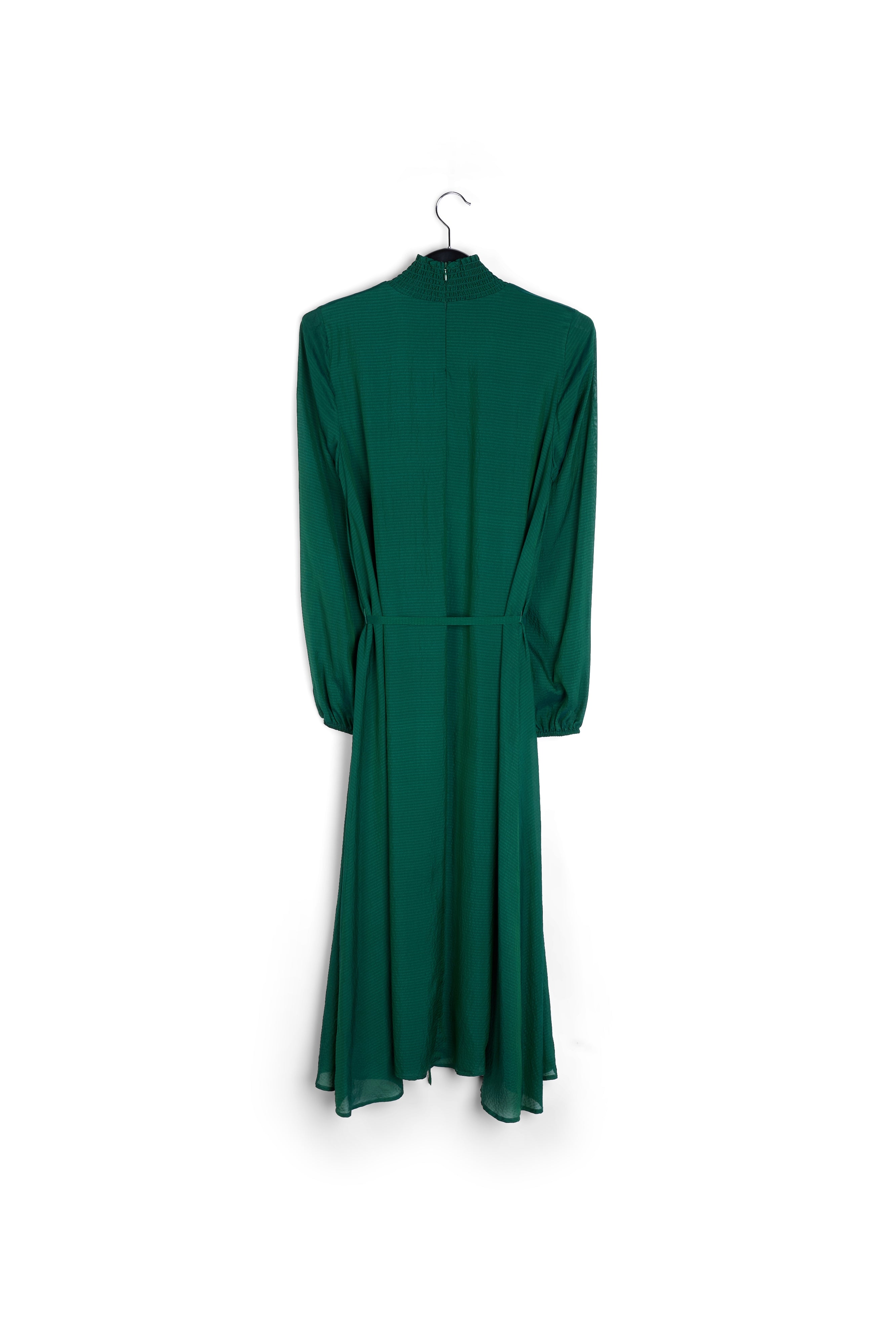 Donkergroene midi-jurk RE—SSENTIEL | Essentiel second hand