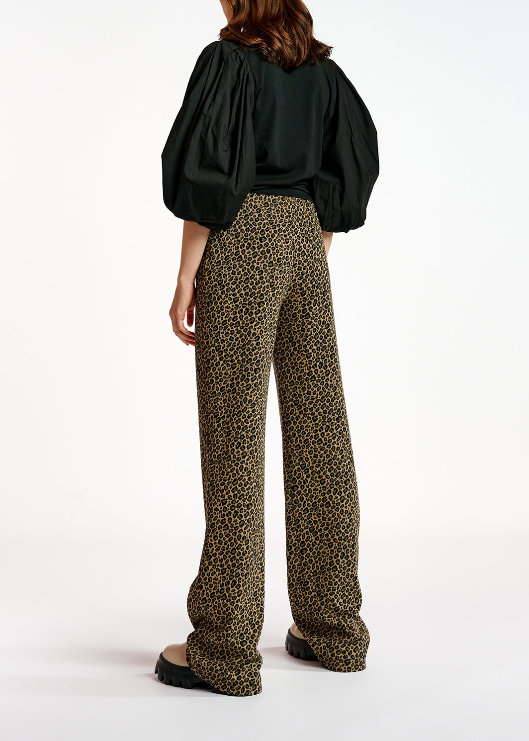 Pantalon en tricot jacquard léopard RE—SSENTIEL | Essentiel second hand
