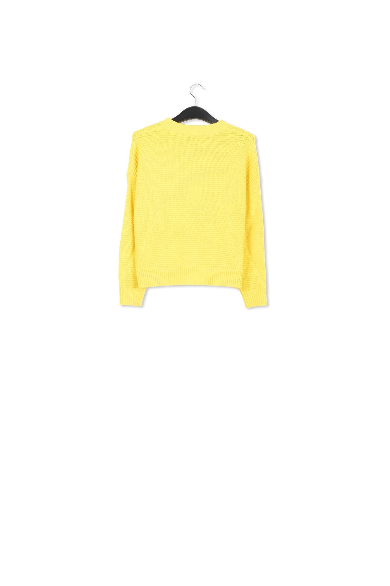 Yellow rib-knitted sweater RE—SSENTIEL | Essentiel second hand