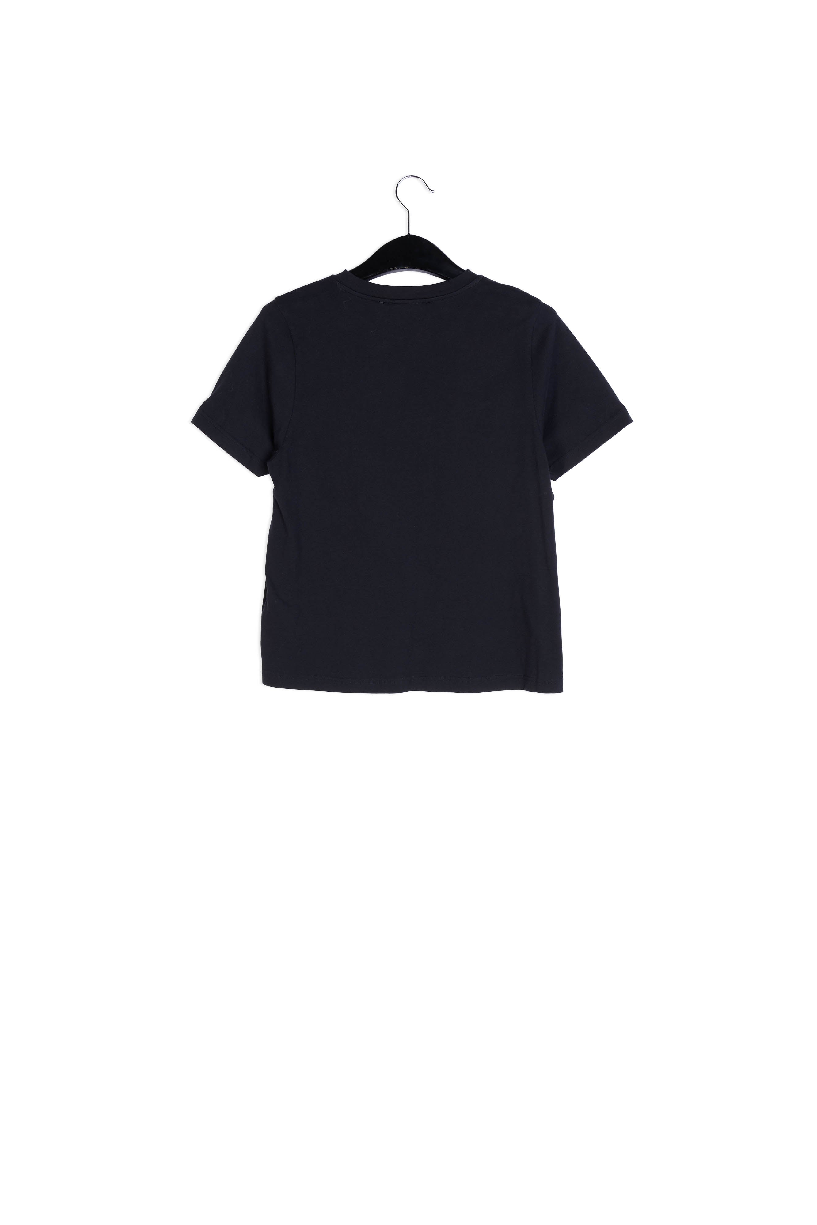 Black organic cotton t-shirt with print RE—SSENTIEL | Essentiel second hand