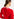 Red fine-knit sweater with bead-embroidered neckline Faume - seconde main