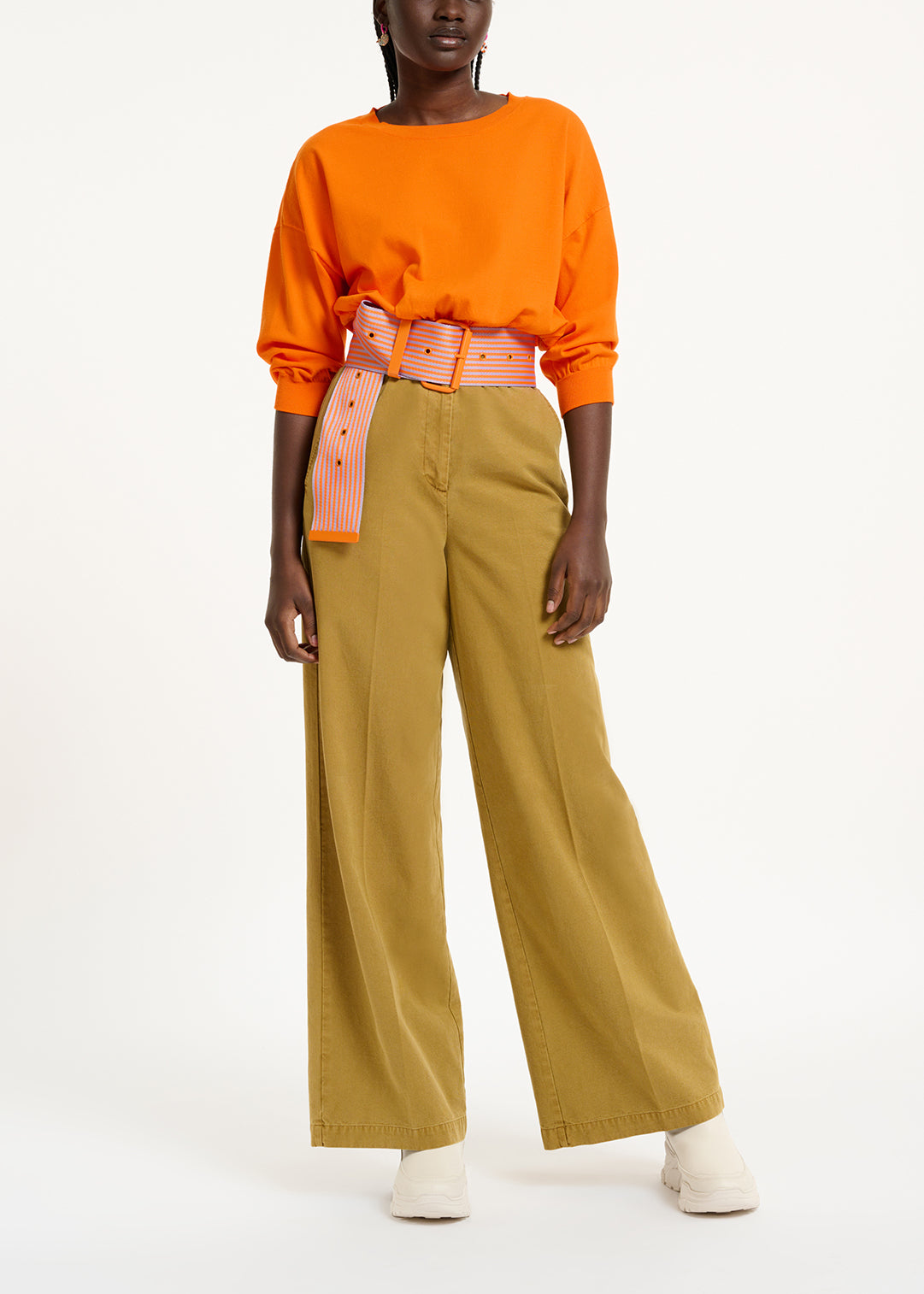 Pull orange à taille cintrée RE—SSENTIEL | Essentiel second hand