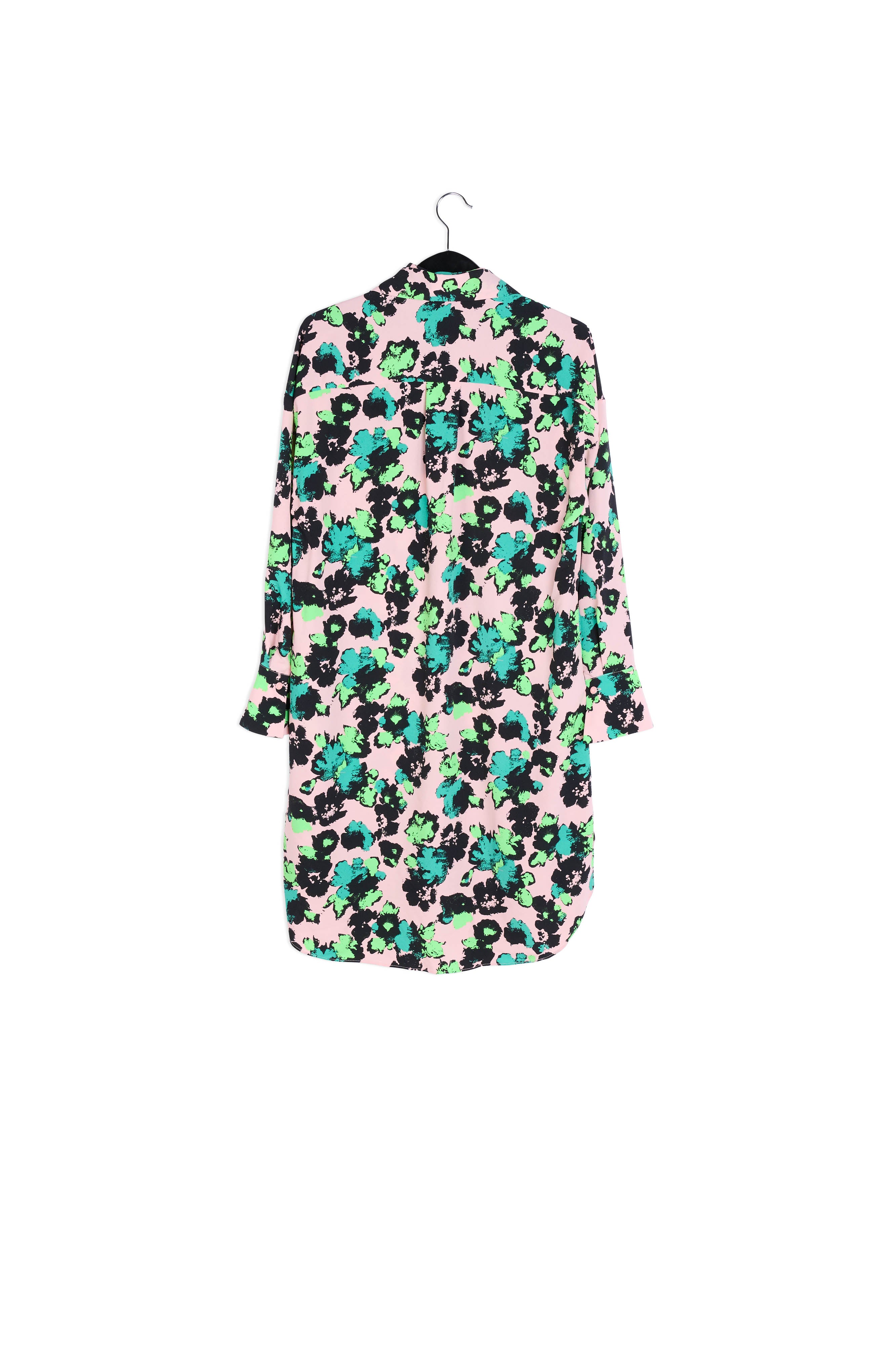 Roze mini-hemdjurk met bloemenprint RE—SSENTIEL | Essentiel second hand