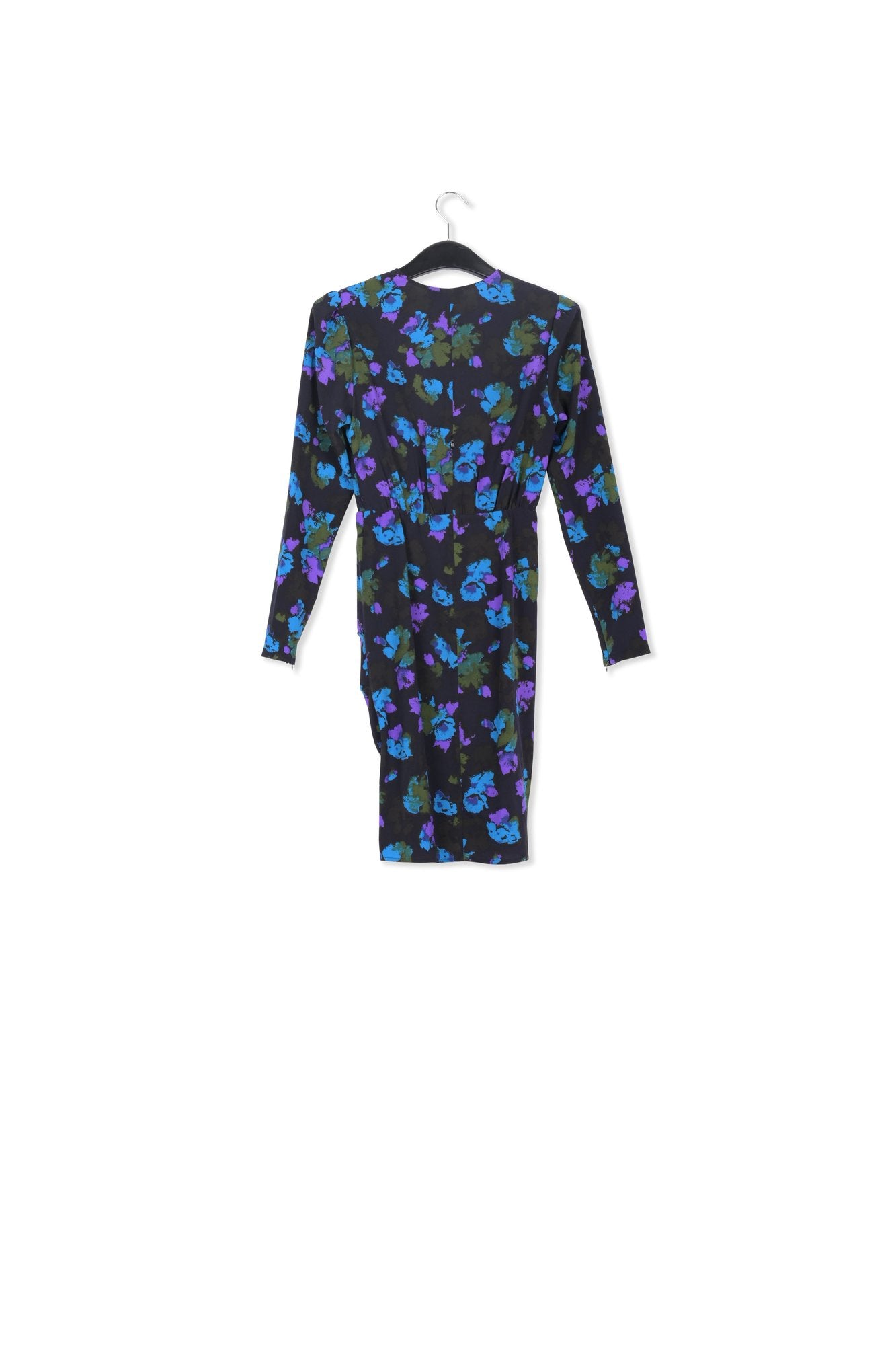 Robe midi cache-coeur noire et rouge RE—SSENTIEL | Essentiel second hand