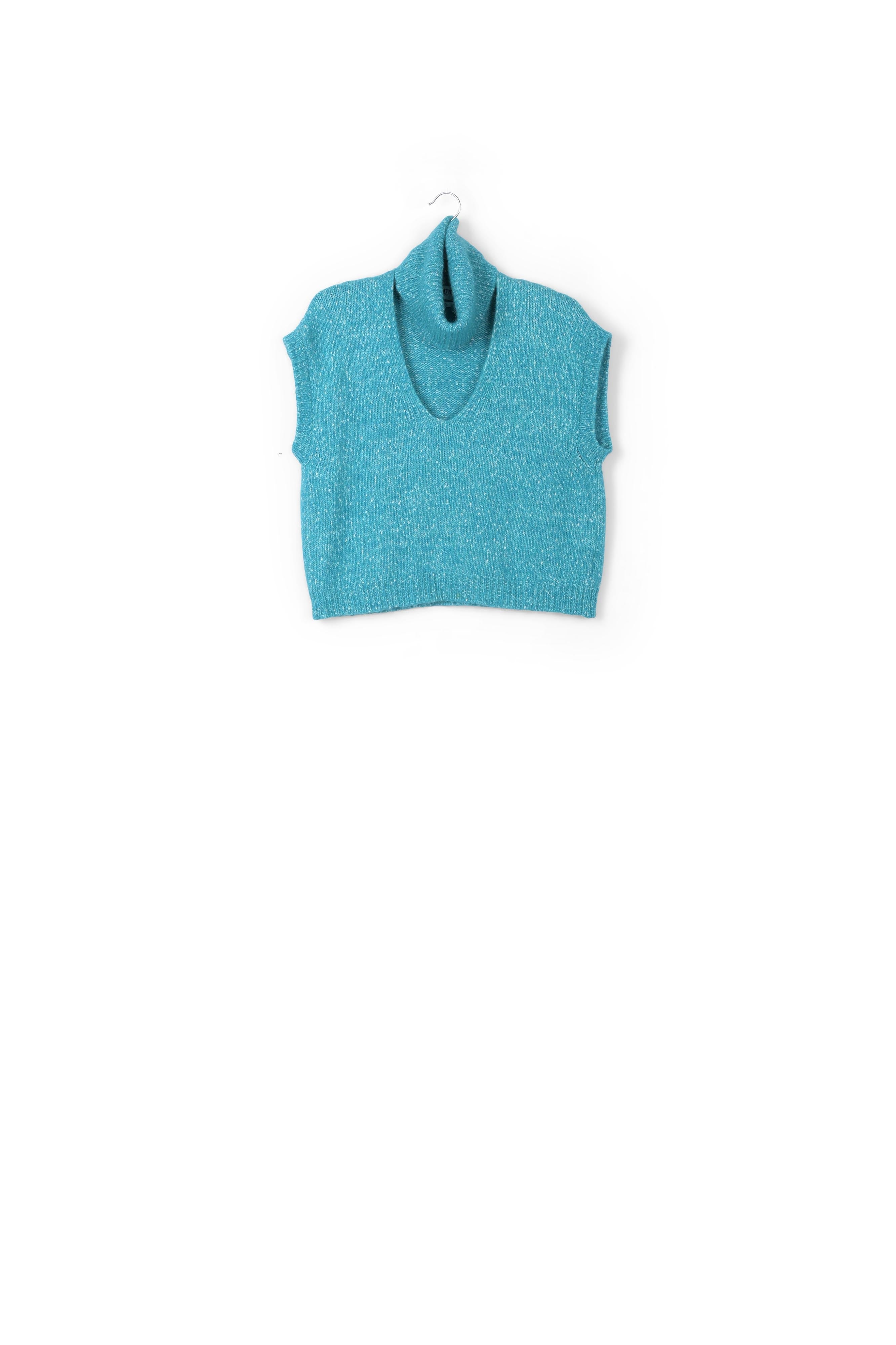 Pull sans manches bleu mêlé avec col amovible RE—SSENTIEL | Essentiel second hand