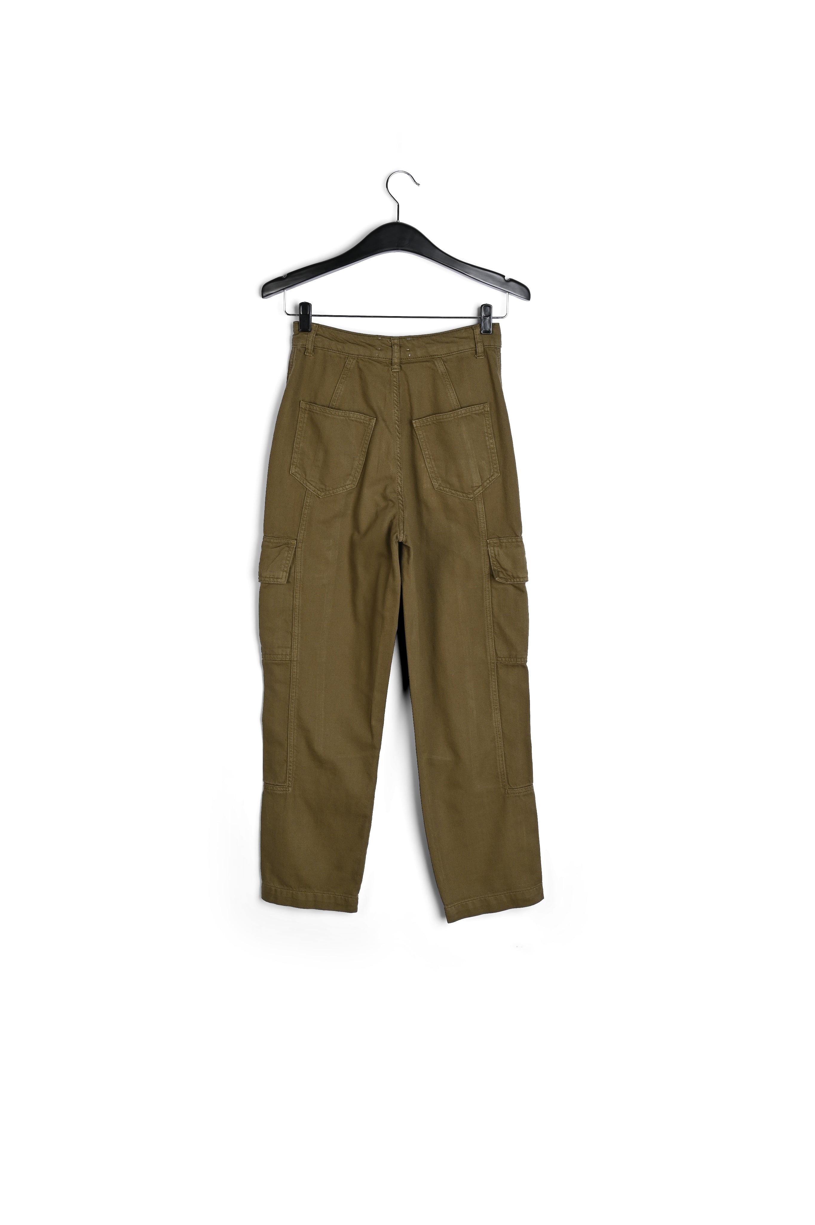 Jean treillis kaki aux jambes droites RE—SSENTIEL | Essentiel second hand