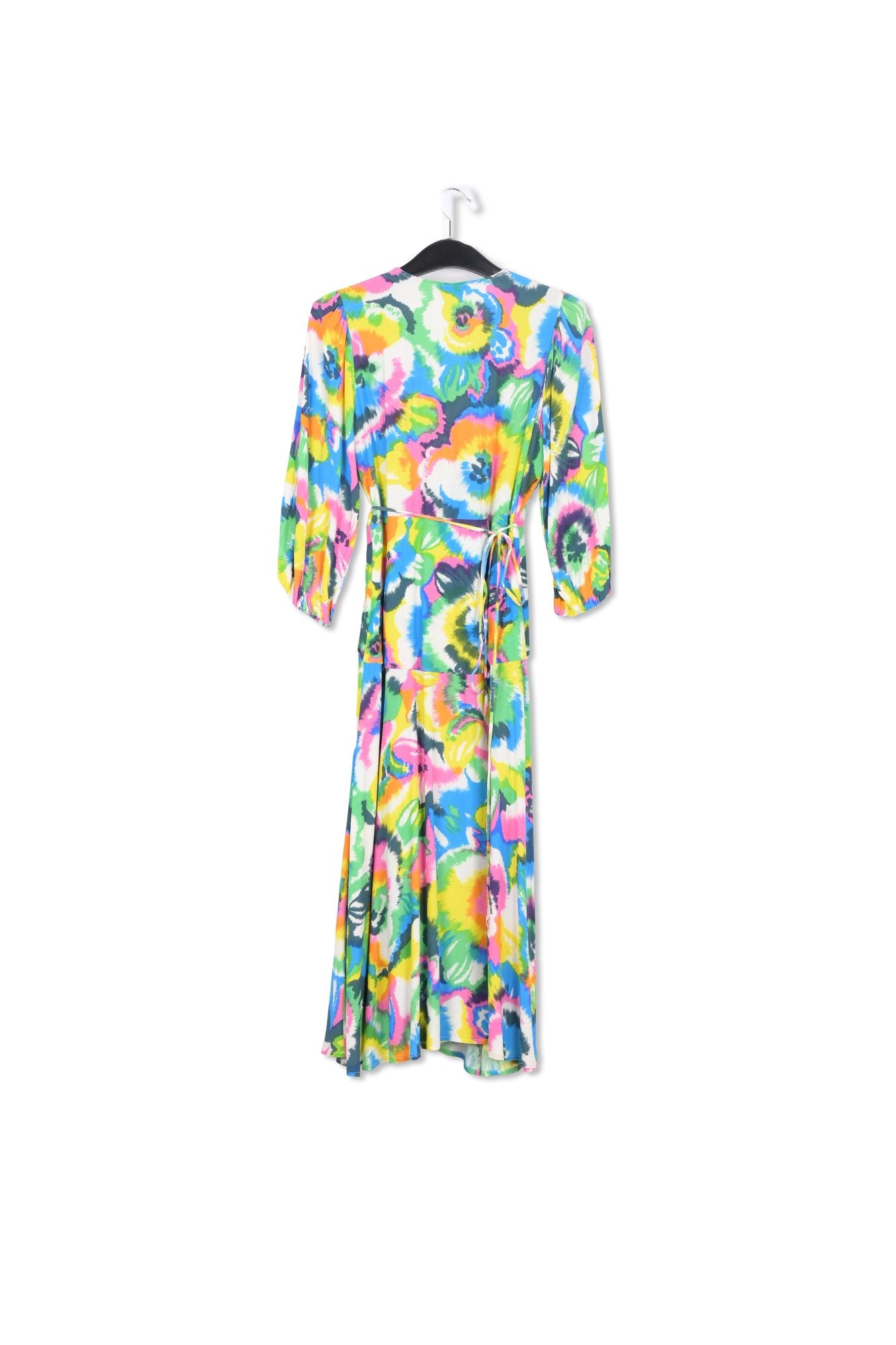 Multicolor floral print midi-length wrap dress RE—SSENTIEL | Essentiel second hand