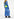Maxi-jurk van jersey met wit en blauwe bloemenprint Faume - seconde main