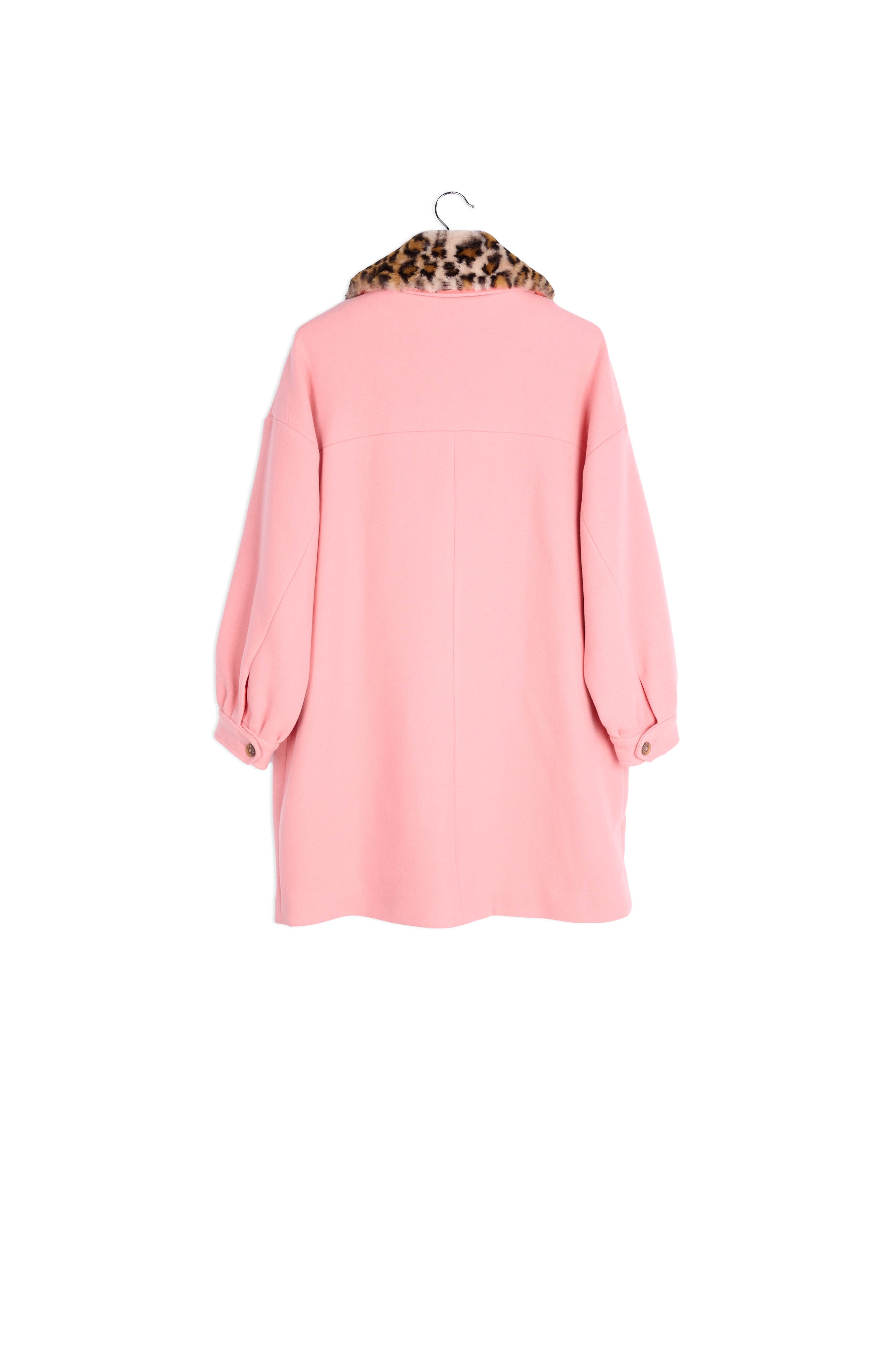 Pink italian wool blend coat RE—SSENTIEL | Essentiel second hand