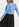 Blauwe trui met pofschouders Faume - seconde main